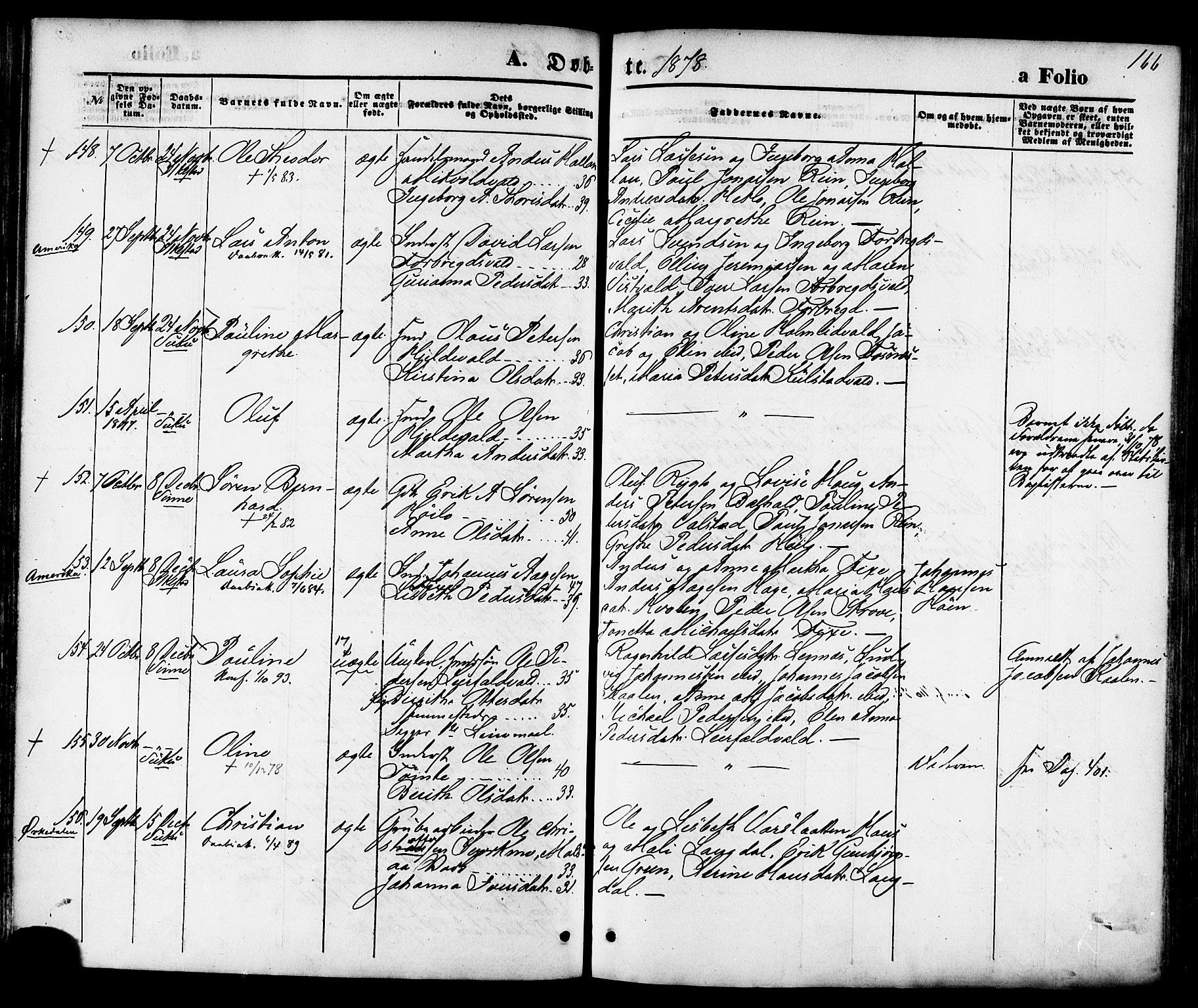 Ministerialprotokoller, klokkerbøker og fødselsregistre - Nord-Trøndelag, AV/SAT-A-1458/723/L0242: Parish register (official) no. 723A11, 1870-1880, p. 166