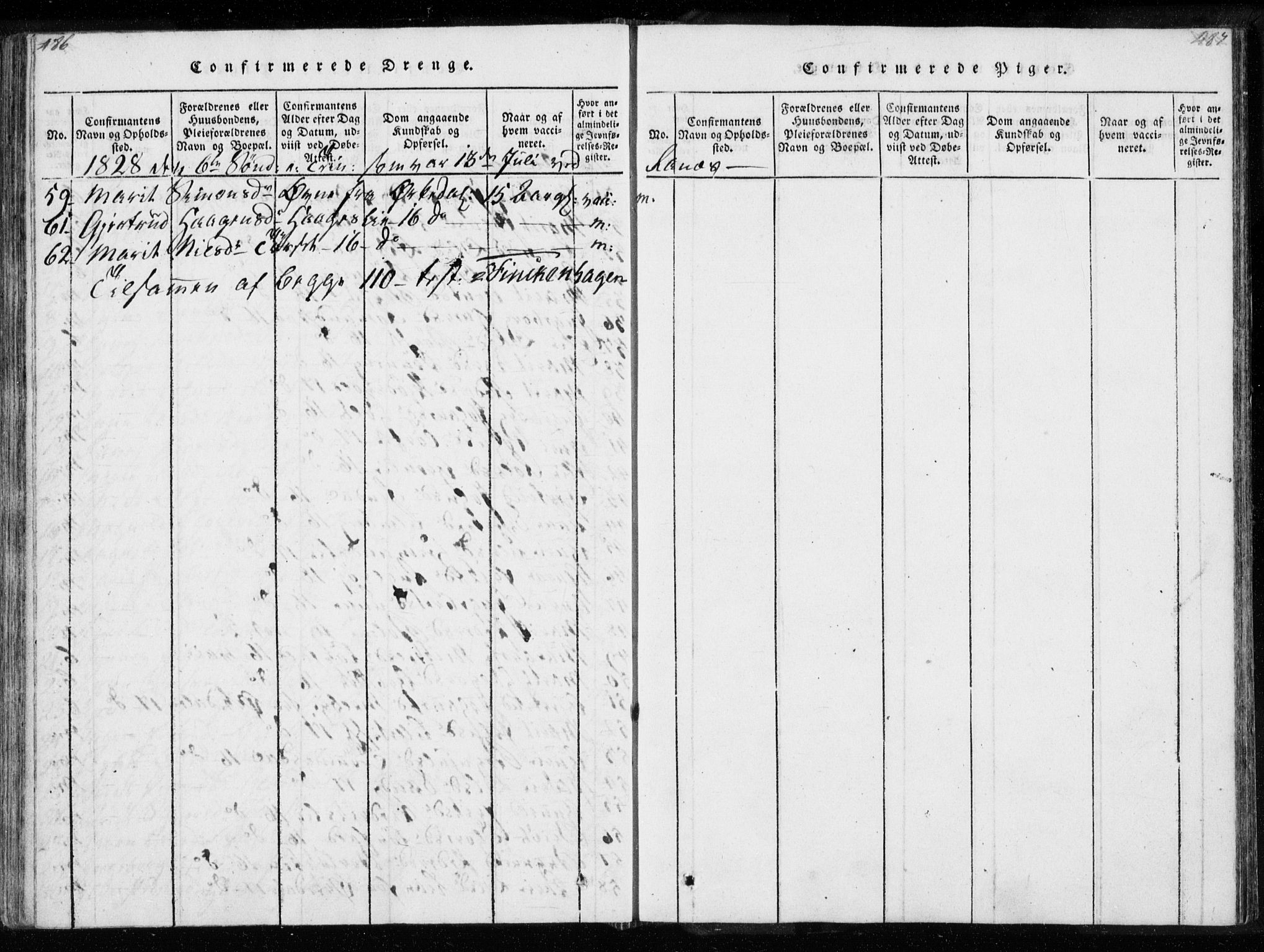 Ministerialprotokoller, klokkerbøker og fødselsregistre - Møre og Romsdal, SAT/A-1454/595/L1041: Parish register (official) no. 595A03, 1819-1829, p. 486-487