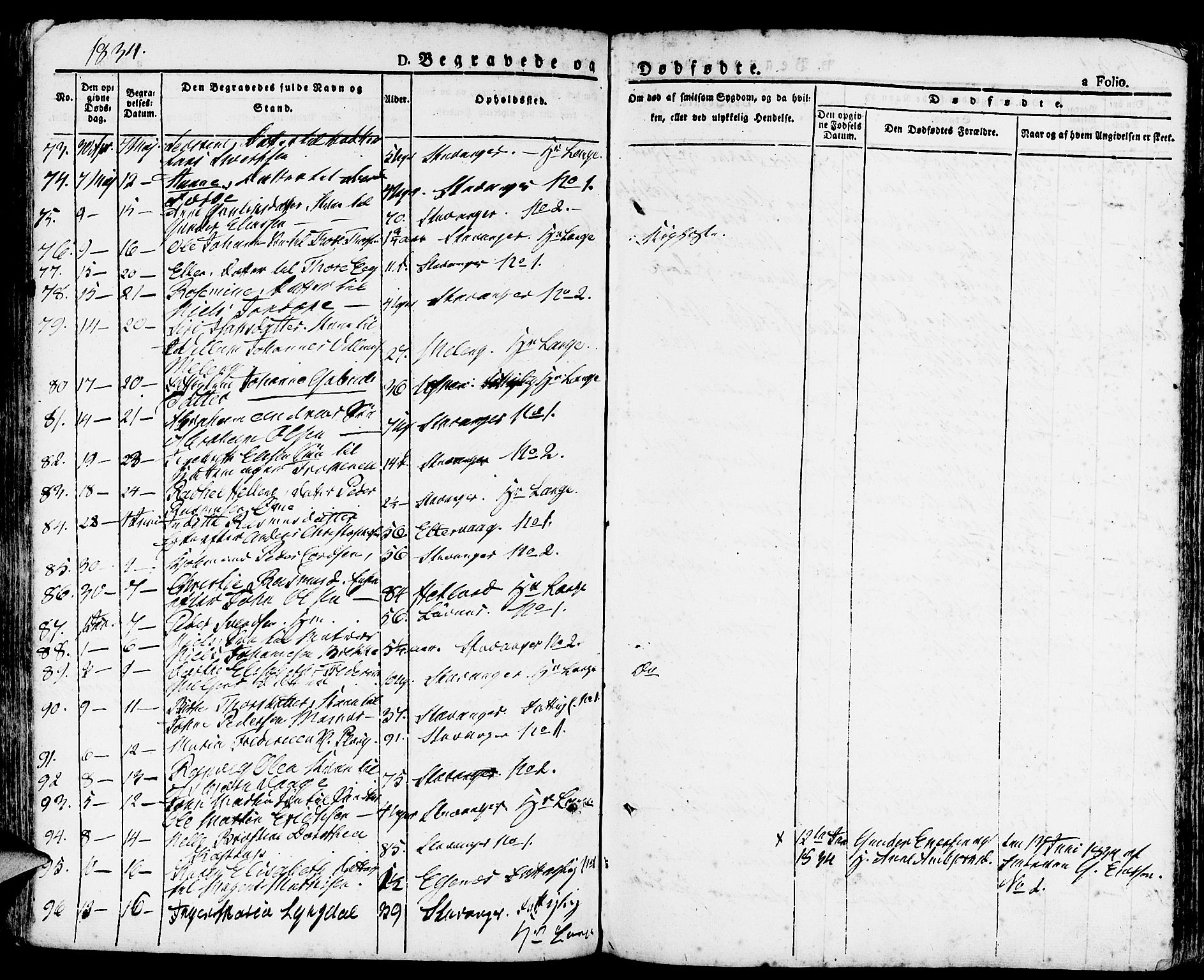 Domkirken sokneprestkontor, AV/SAST-A-101812/001/30/30BA/L0011: Parish register (official) no. A 11, 1832-1856