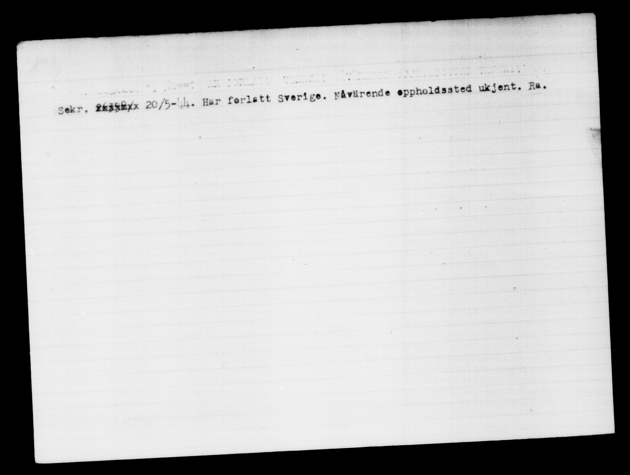 Den Kgl. Norske Legasjons Flyktningskontor, AV/RA-S-6753/V/Va/L0011: Kjesäterkartoteket.  Flyktningenr. 25300-28349, 1940-1945, p. 1116