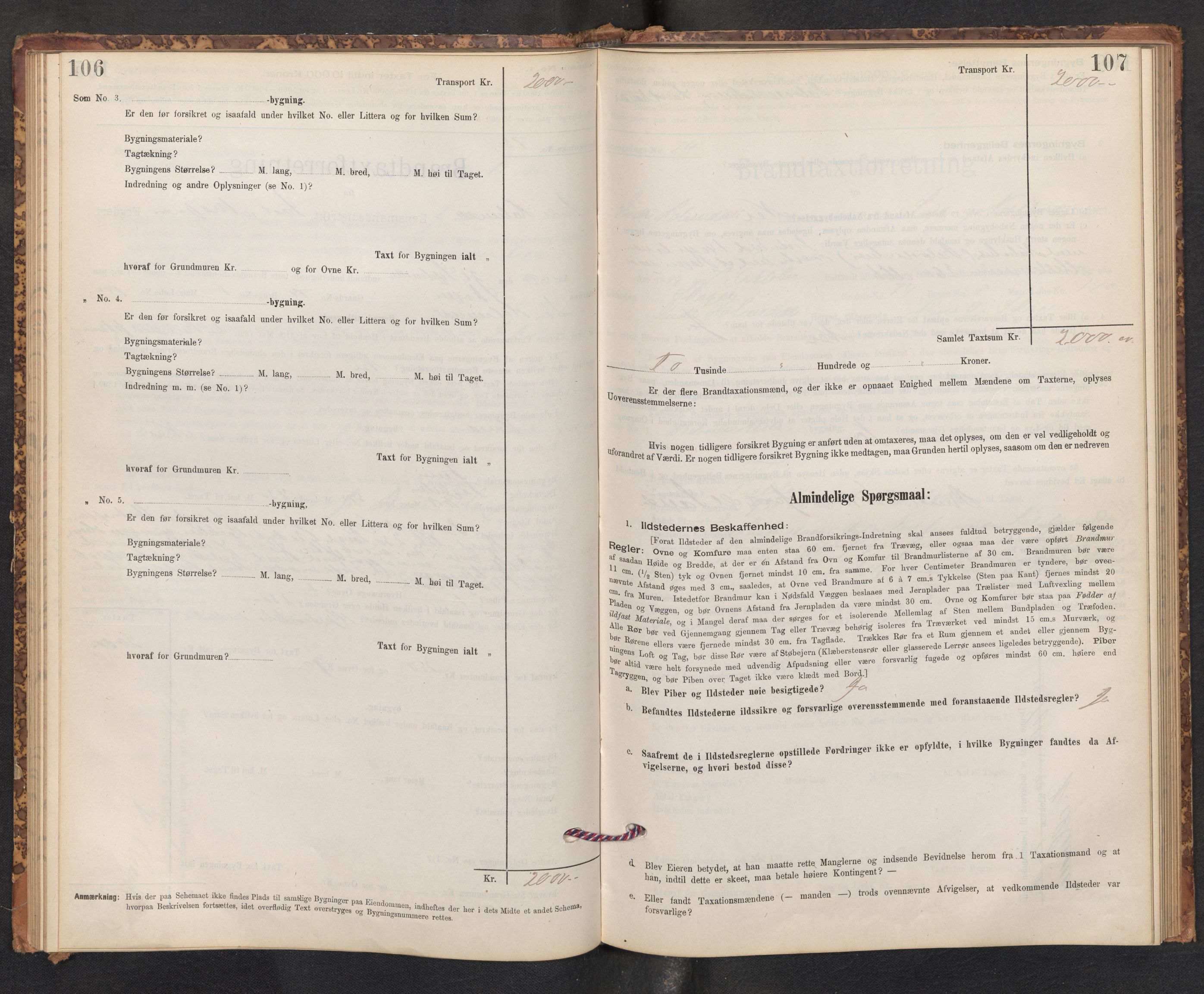 Lensmannen i Gaular, AV/SAB-A-27601/0012/L0005: Branntakstprotokoll, skjematakst, 1895-1917, p. 106-107