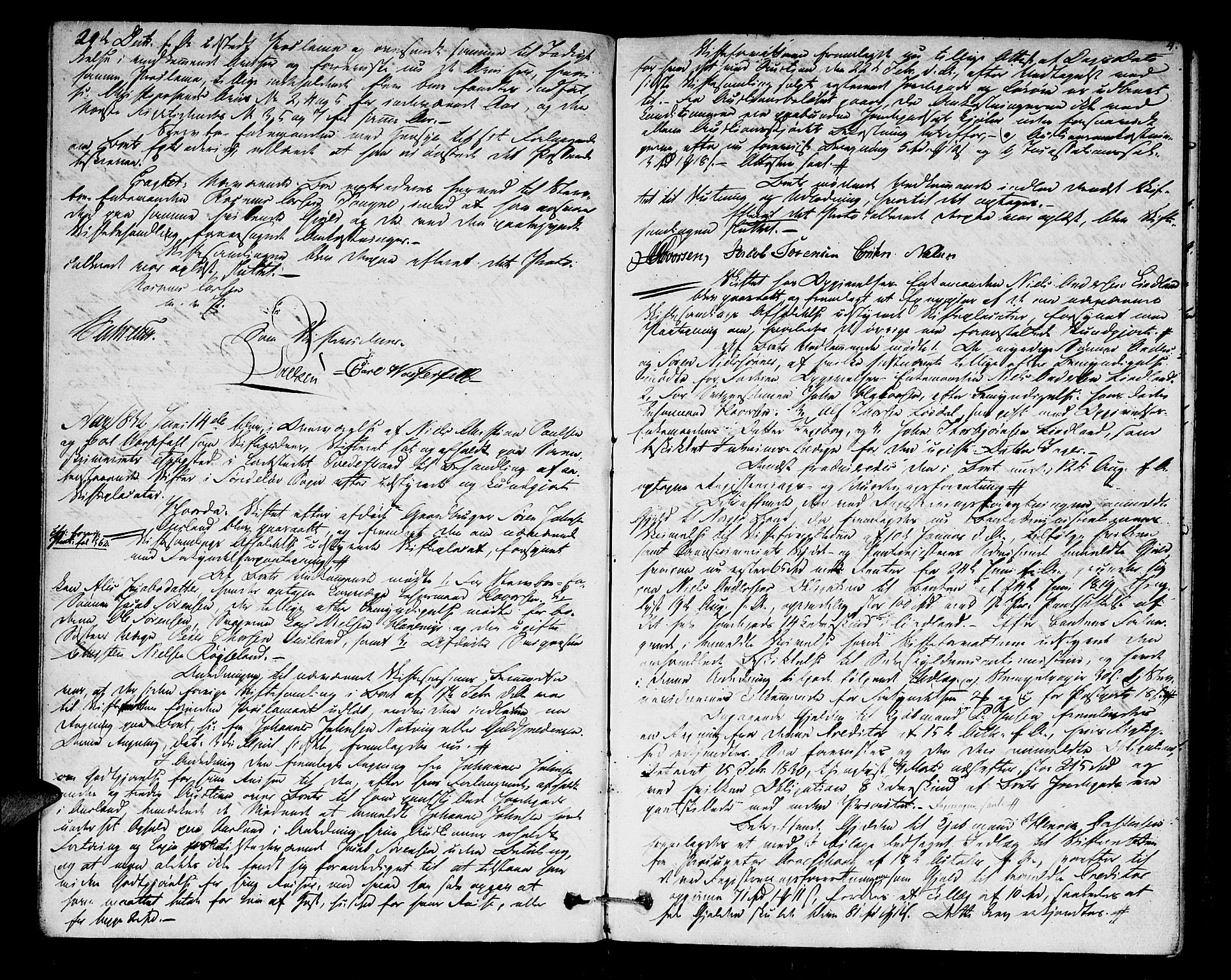 Holt sorenskriveri, AV/SAK-1221-0002/H/Hc/L0011: Skiftebehandlingsprotokoll nr. 2, 1832-1839, p. 3b-4a