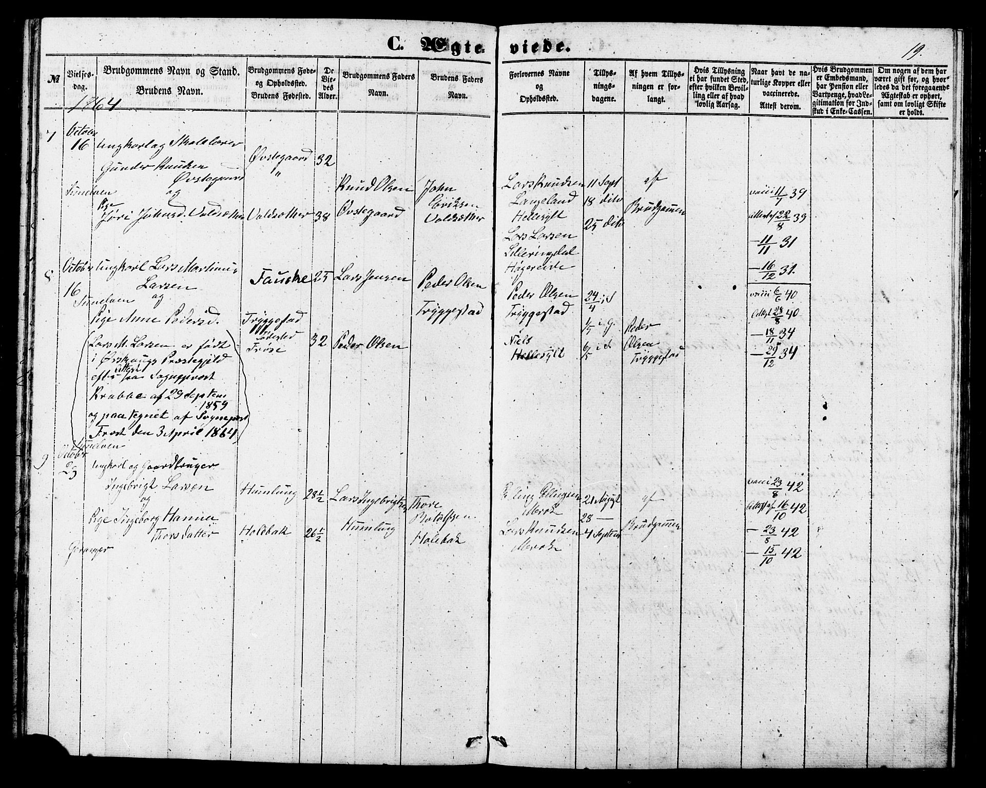 Ministerialprotokoller, klokkerbøker og fødselsregistre - Møre og Romsdal, SAT/A-1454/517/L0224: Parish register (official) no. 517A04, 1853-1880, p. 19