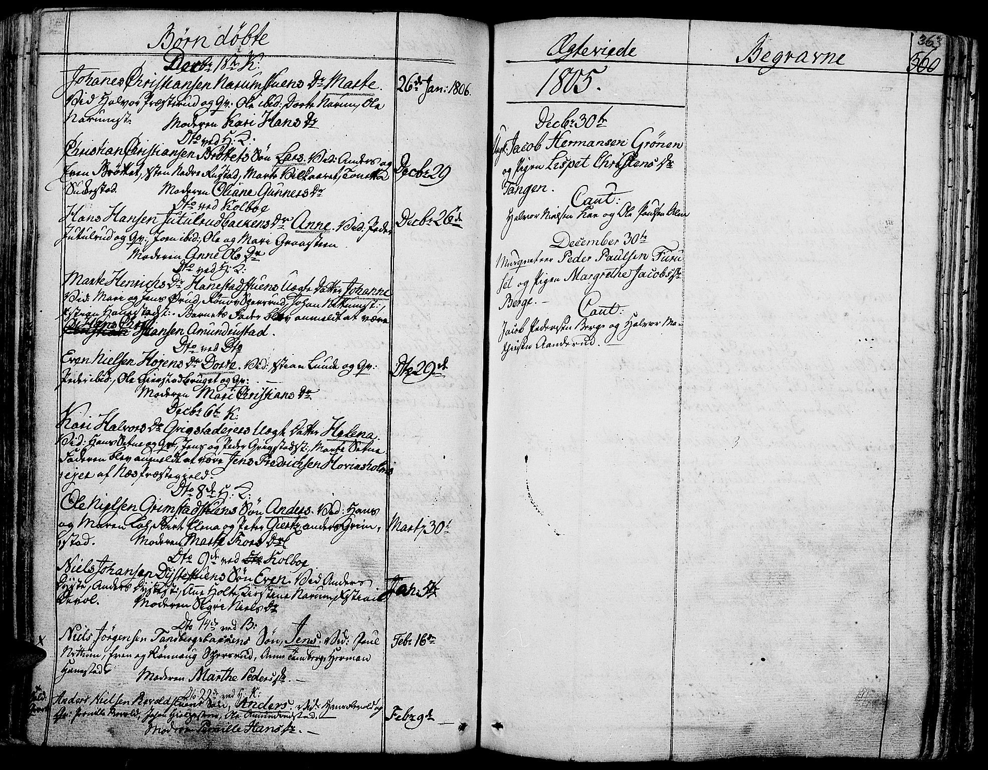 Toten prestekontor, AV/SAH-PREST-102/H/Ha/Haa/L0007: Parish register (official) no. 7, 1794-1809, p. 363