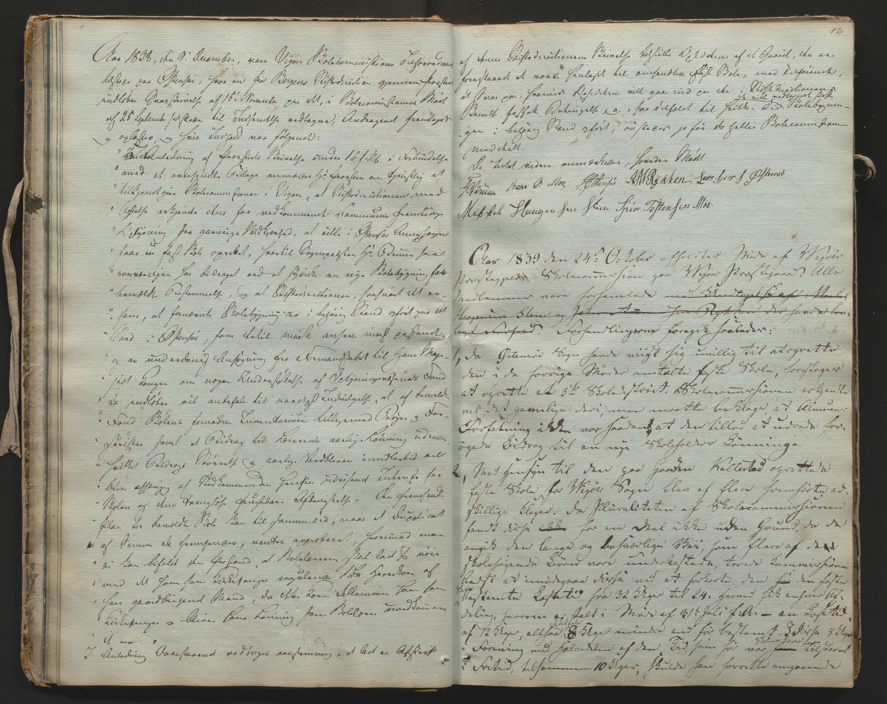 Kvam sokneprestembete, AV/SAB-A-76201/J/Jb/Jba/L0001: Forhandlingsprotokoll Vikør skulekommisjon, 1828-1875