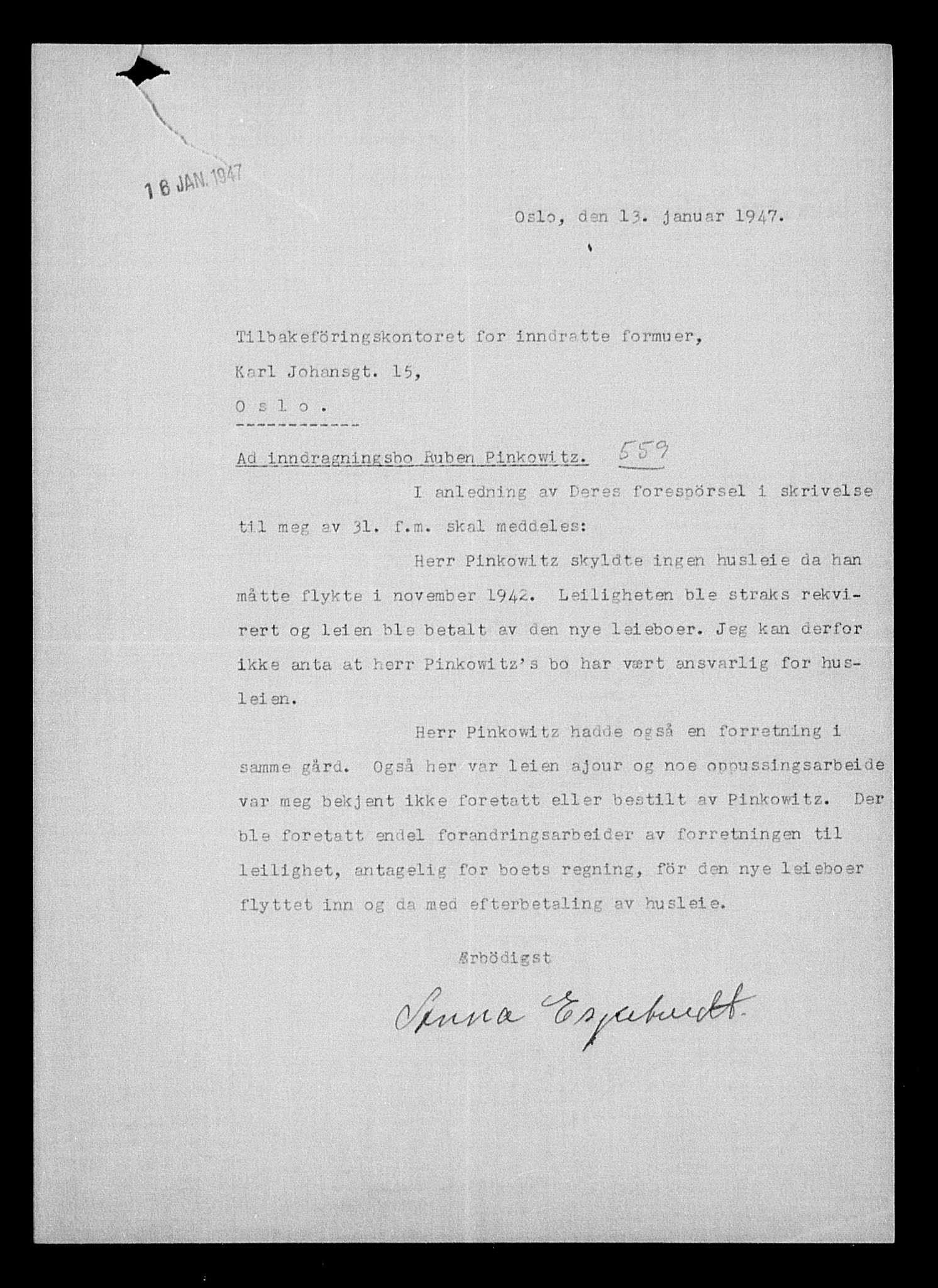 Justisdepartementet, Tilbakeføringskontoret for inndratte formuer, AV/RA-S-1564/H/Hc/Hcc/L0969: --, 1945-1947, p. 92