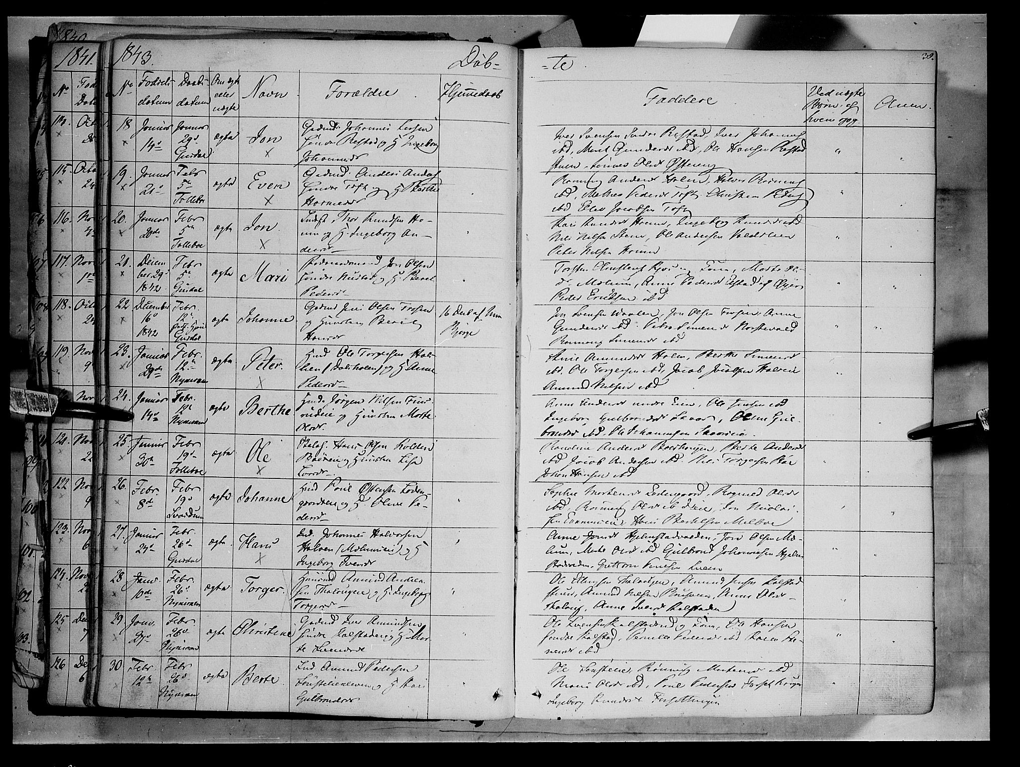 Gausdal prestekontor, AV/SAH-PREST-090/H/Ha/Haa/L0007: Parish register (official) no. 7, 1840-1850, p. 39