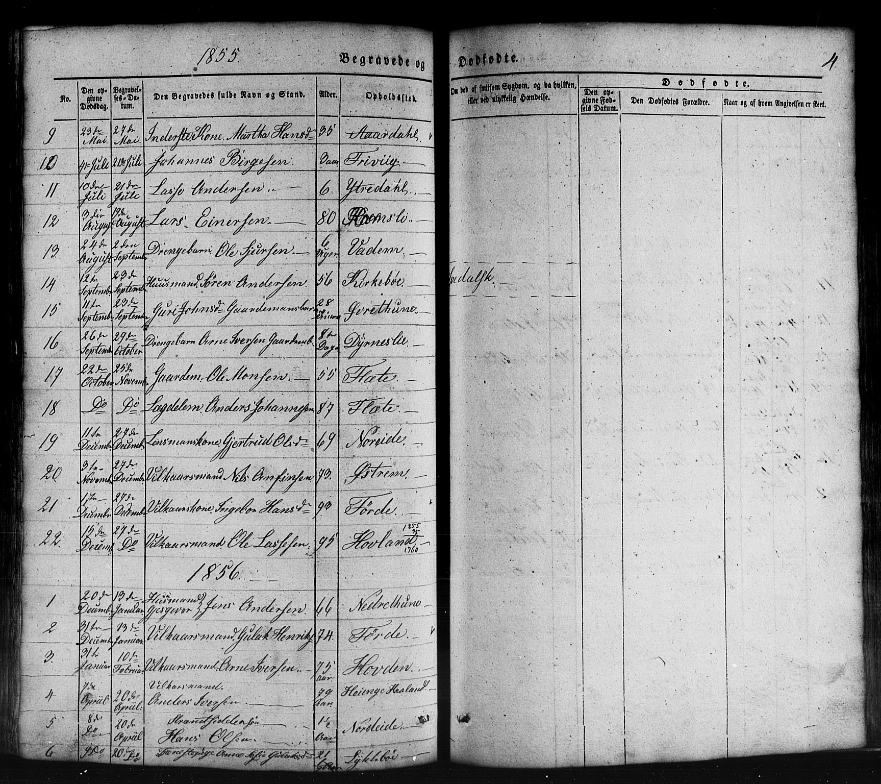 Lavik sokneprestembete, AV/SAB-A-80901: Parish register (copy) no. B 1, 1854-1881, p. 4