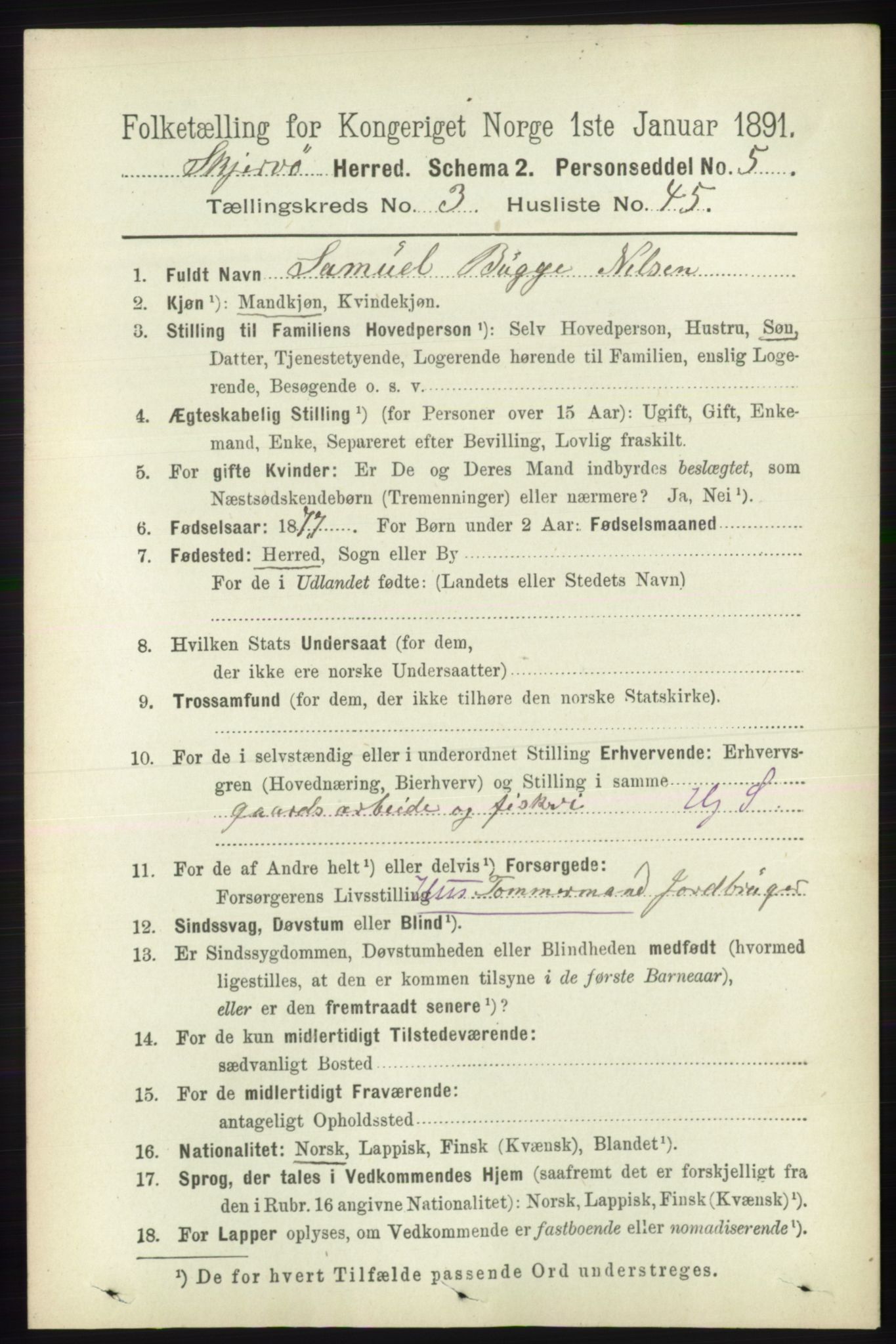 RA, 1891 census for 1941 Skjervøy, 1891, p. 2180