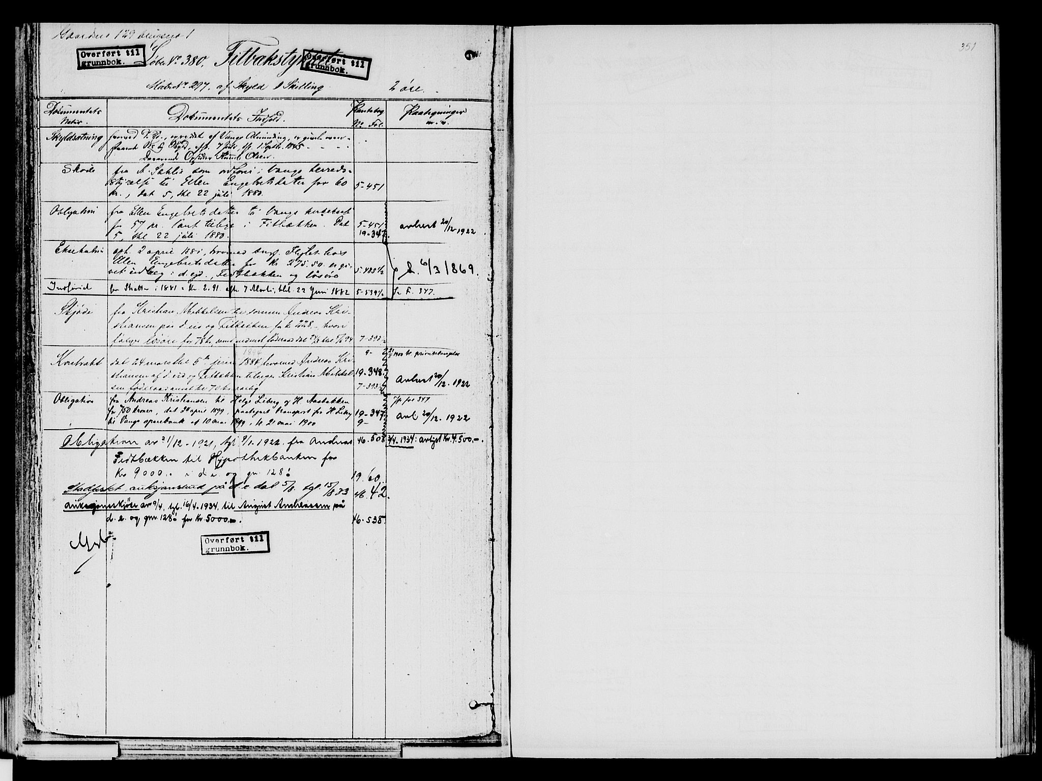 Nord-Hedmark sorenskriveri, SAH/TING-012/H/Ha/Had/Hade/L0001B: Mortgage register no. 4.1b, 1871-1940, p. 351