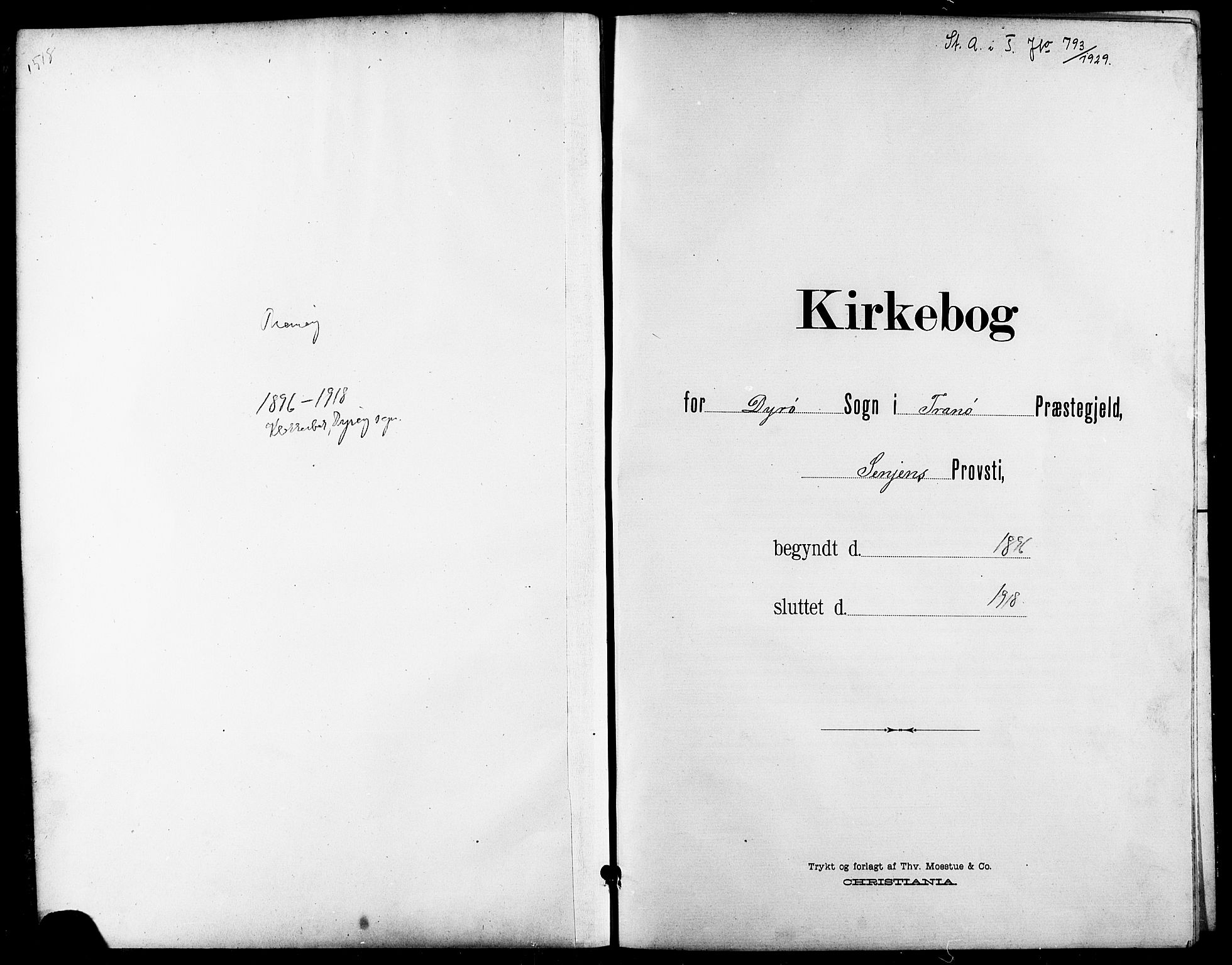 Tranøy sokneprestkontor, SATØ/S-1313/I/Ia/Iab/L0014klokker: Parish register (copy) no. 14, 1896-1918