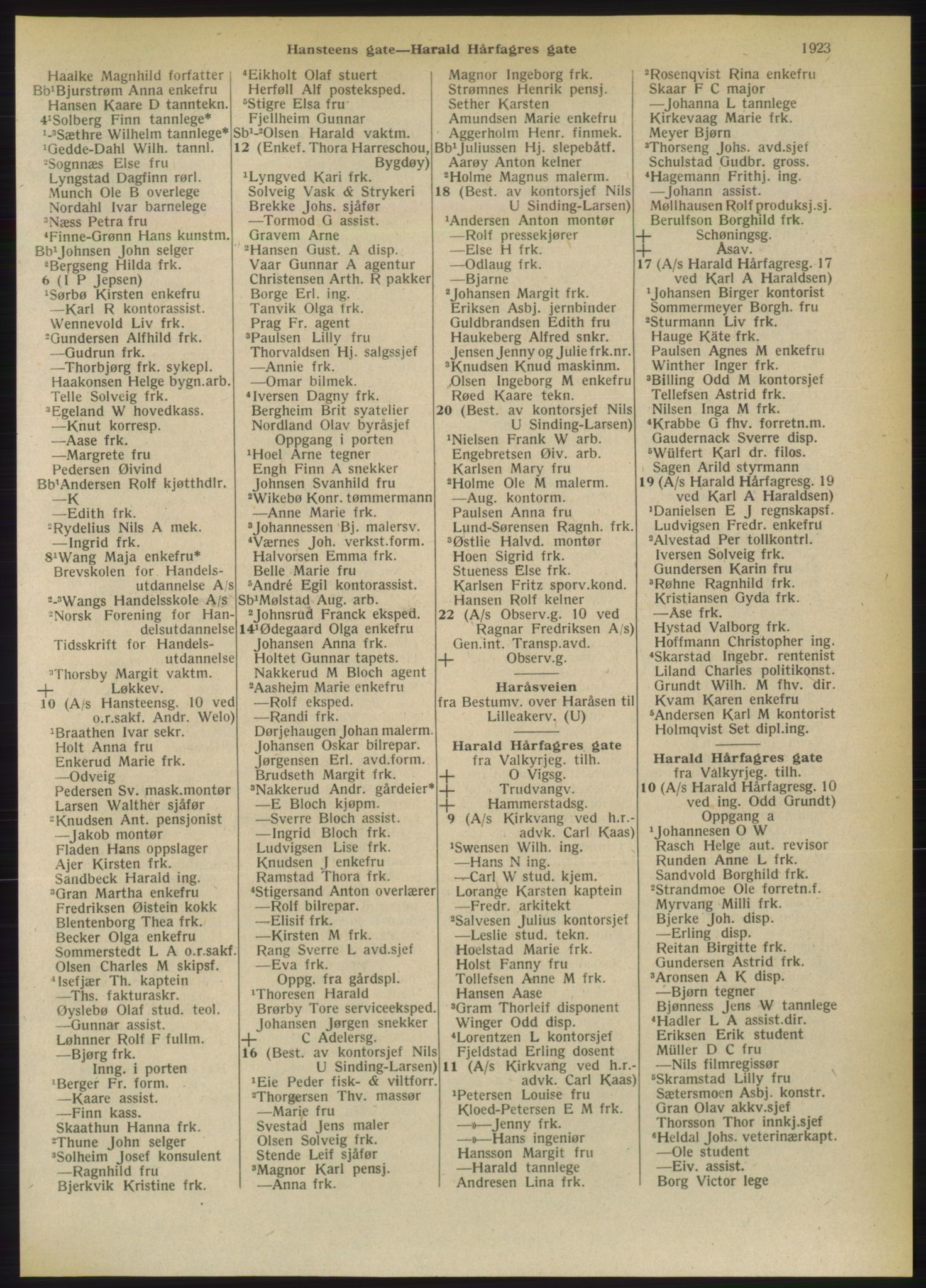 Kristiania/Oslo adressebok, PUBL/-, 1949, p. 1923