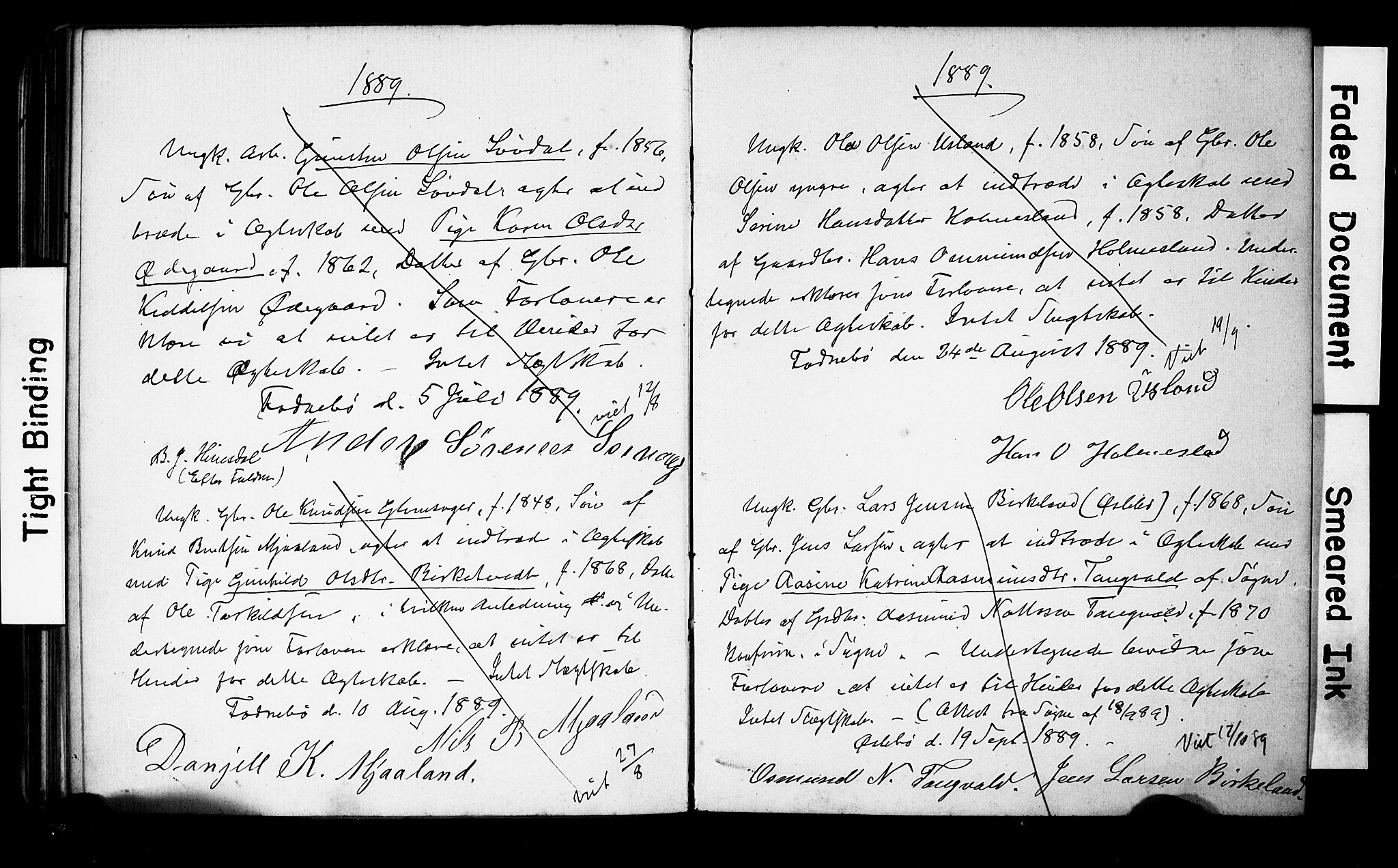 Holum sokneprestkontor, SAK/1111-0022/F/Fe/L0003: Banns register no. II 5 3, 1875-1891, p. 84