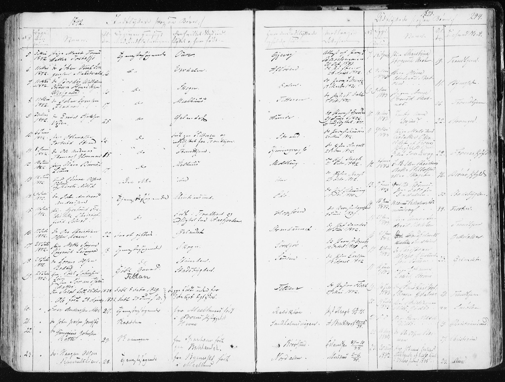 Ministerialprotokoller, klokkerbøker og fødselsregistre - Sør-Trøndelag, SAT/A-1456/634/L0528: Parish register (official) no. 634A04, 1827-1842, p. 294