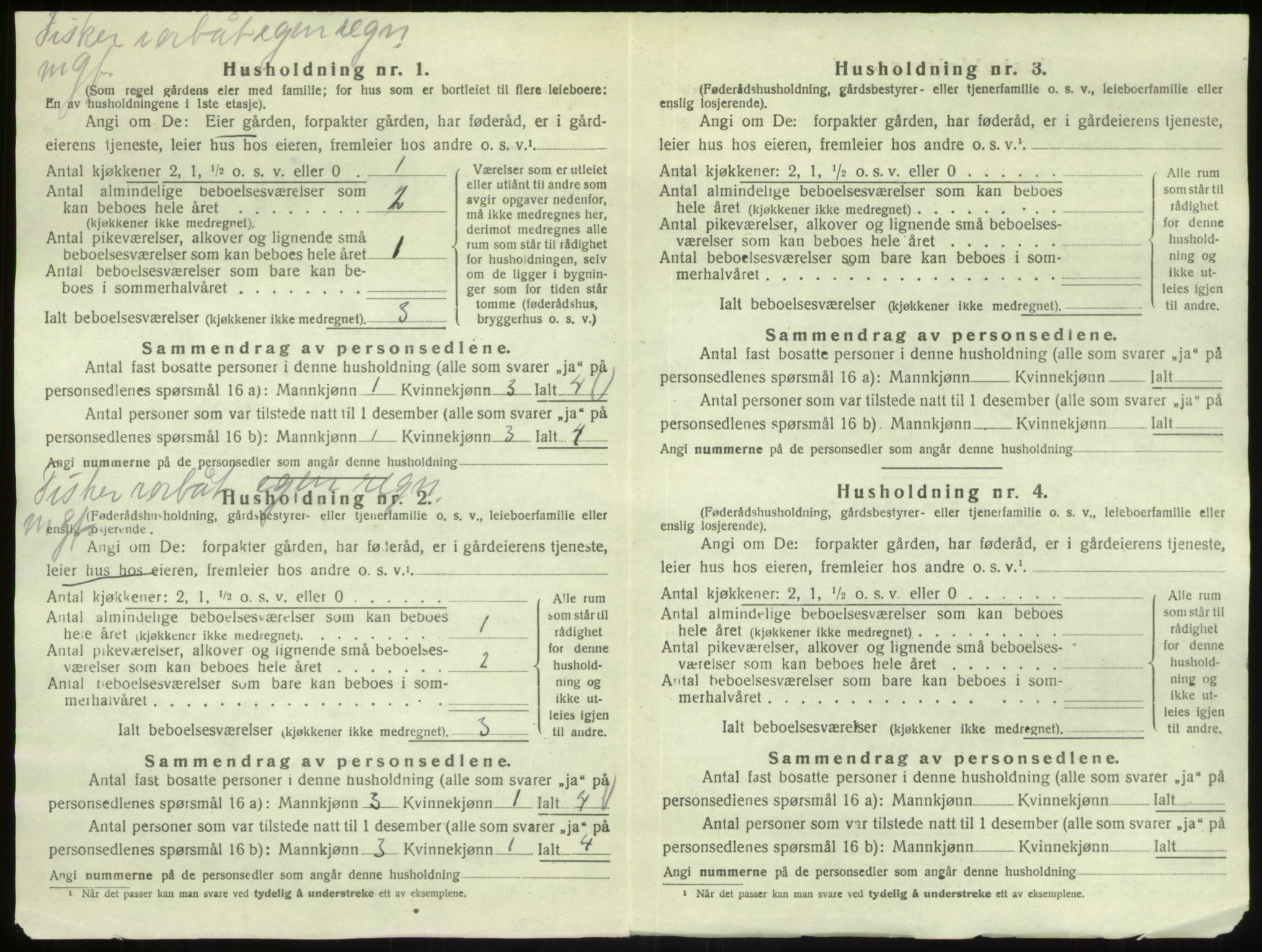 SAB, 1920 census for Austrheim, 1920, p. 949