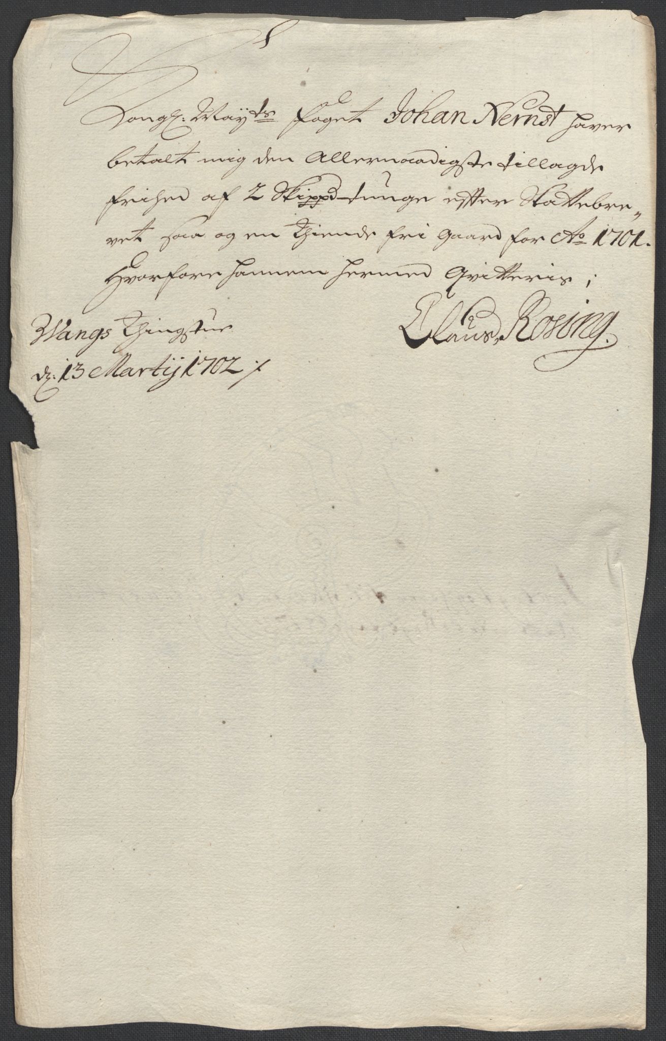 Rentekammeret inntil 1814, Reviderte regnskaper, Fogderegnskap, RA/EA-4092/R18/L1299: Fogderegnskap Hadeland, Toten og Valdres, 1701, p. 361