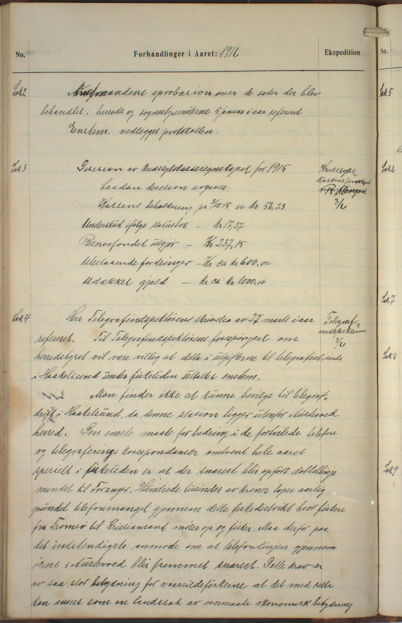 Austevoll kommune. Formannskapet, IKAH/1244-021/A/Aa/L0002b: Møtebok for heradstyret, 1910-1919, p. 196