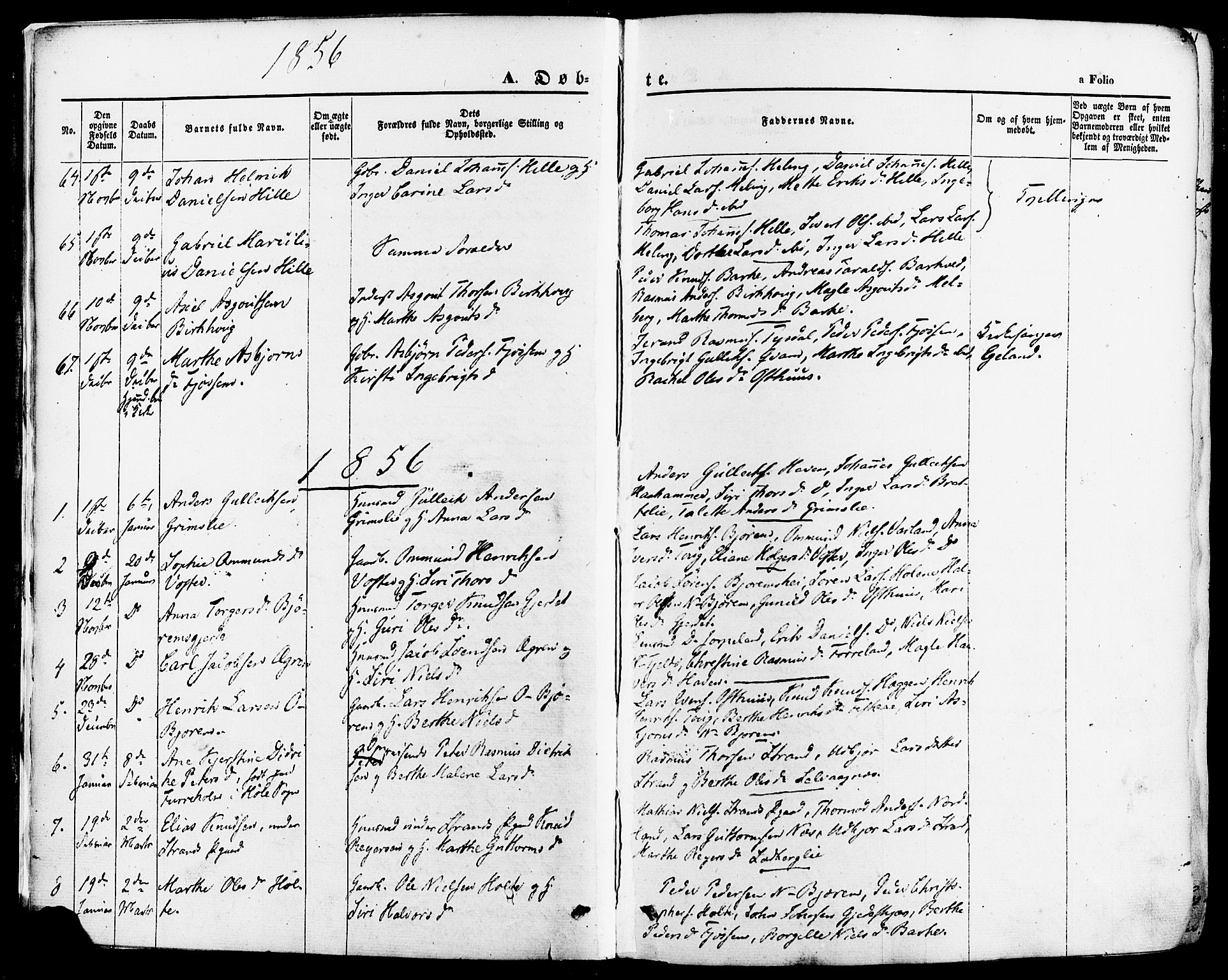 Strand sokneprestkontor, SAST/A-101828/H/Ha/Haa/L0007: Parish register (official) no. A 7, 1855-1881, p. 5