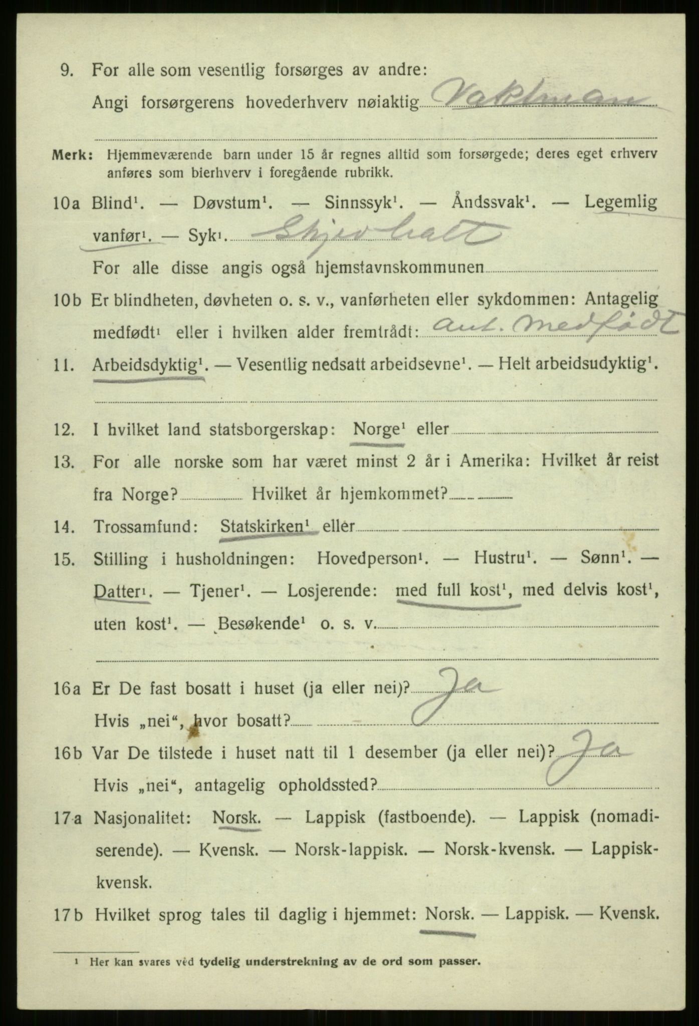 SATØ, 1920 census for Trondenes, 1920, p. 13435