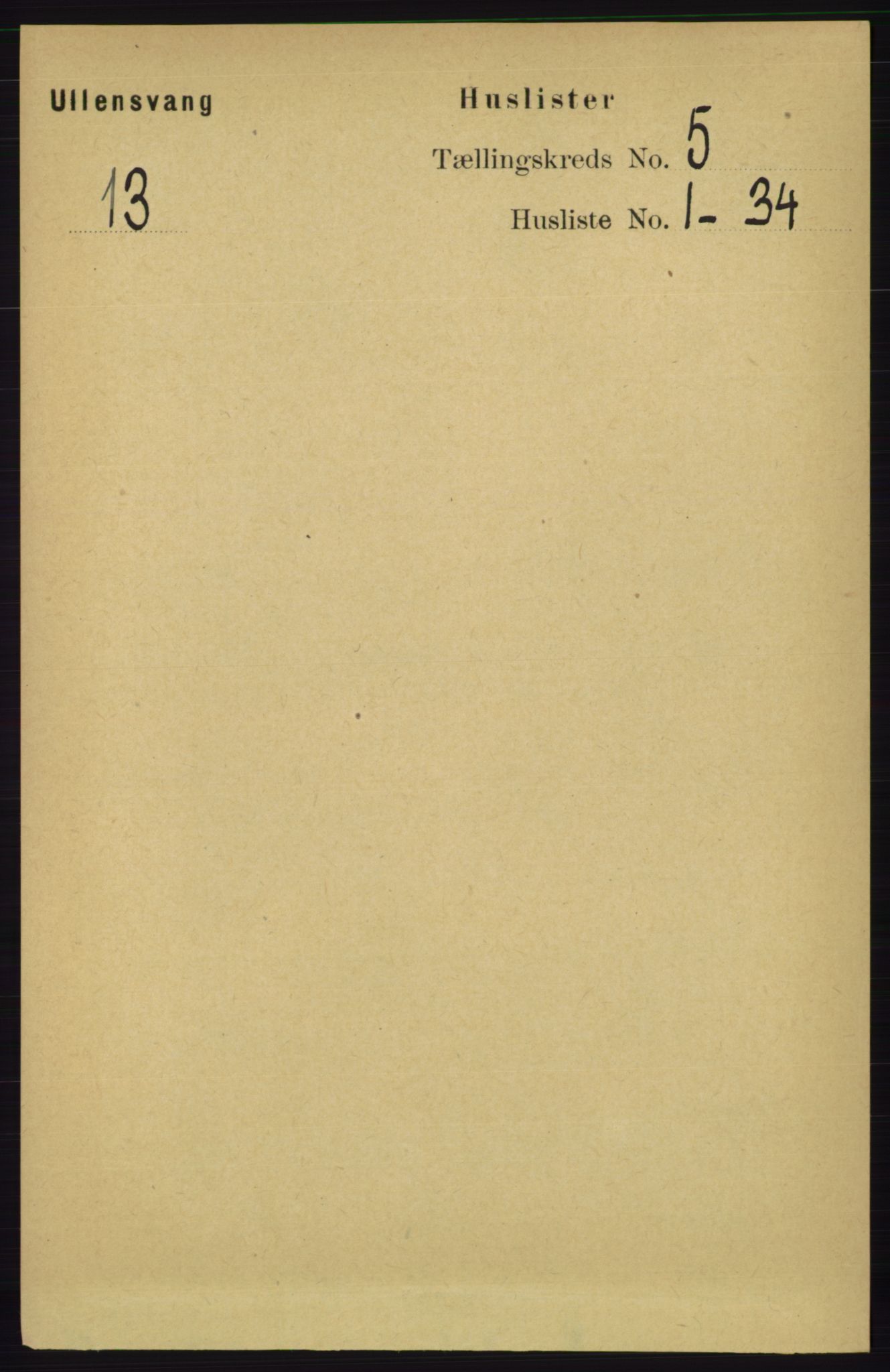 RA, 1891 census for 1230 Ullensvang, 1891, p. 1578