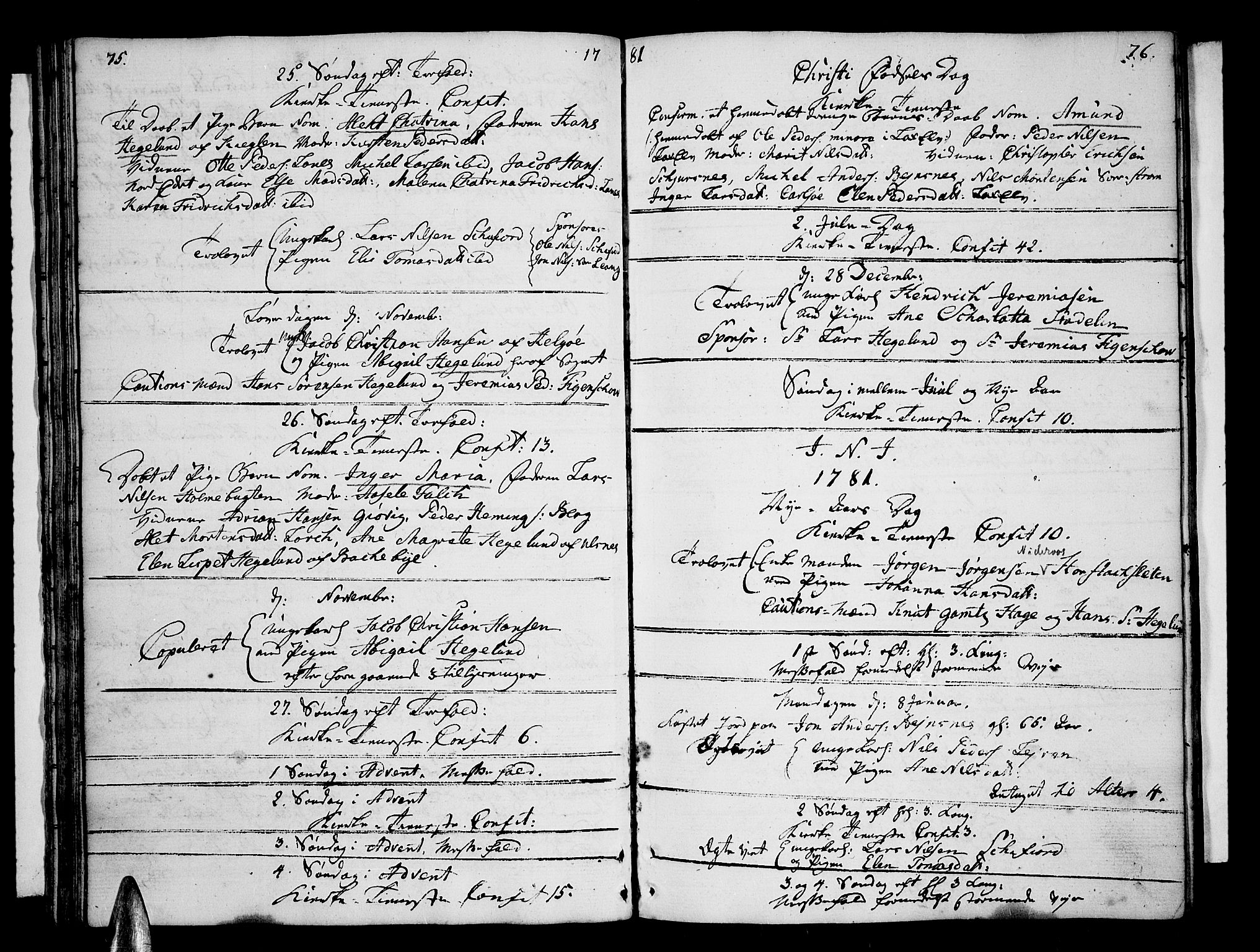 Karlsøy sokneprestembete, AV/SATØ-S-1299/H/Ha/Haa/L0001kirke: Parish register (official) no. 1, 1775-1823, p. 75-76
