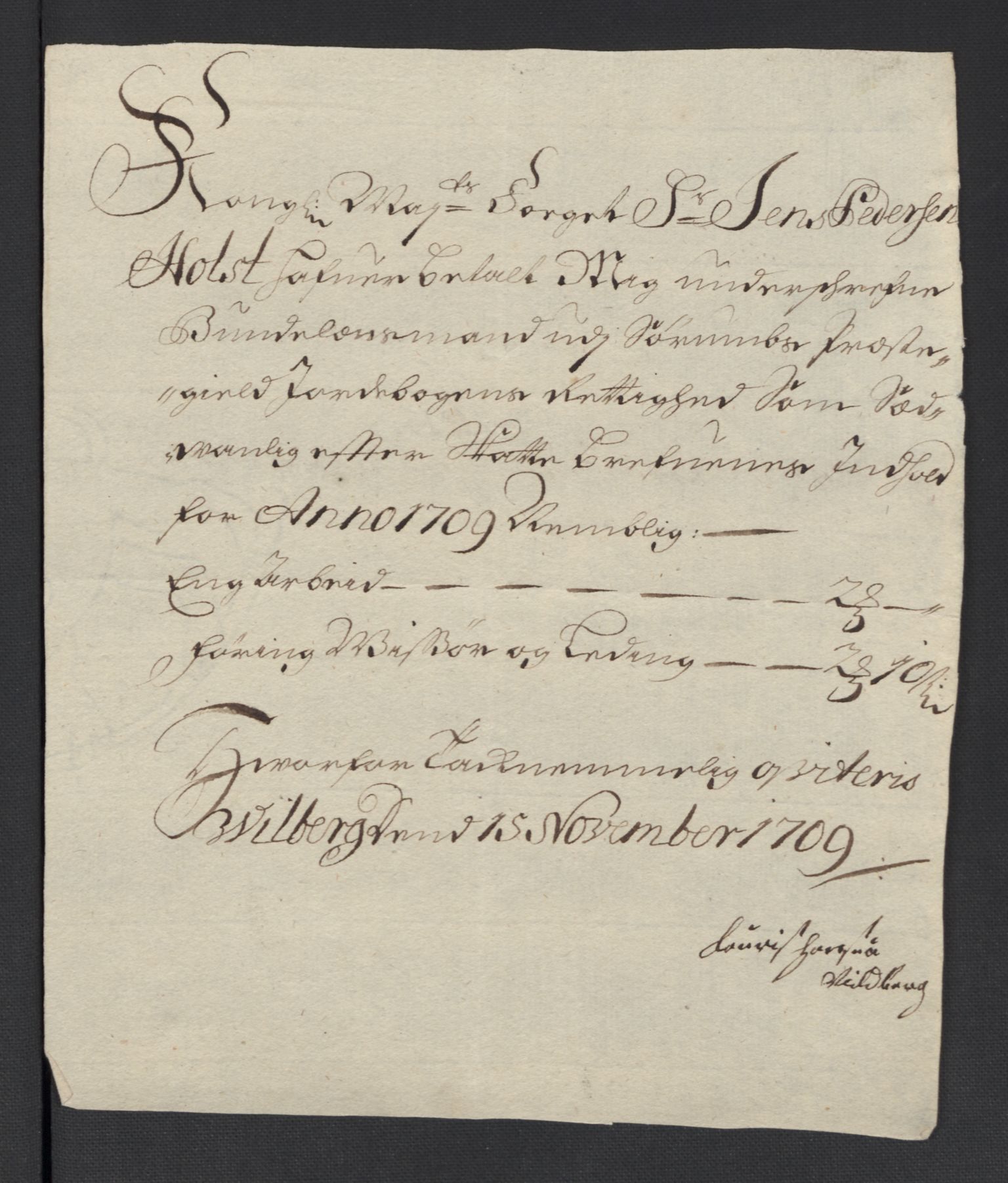 Rentekammeret inntil 1814, Reviderte regnskaper, Fogderegnskap, AV/RA-EA-4092/R11/L0591: Fogderegnskap Nedre Romerike, 1708-1709, p. 329