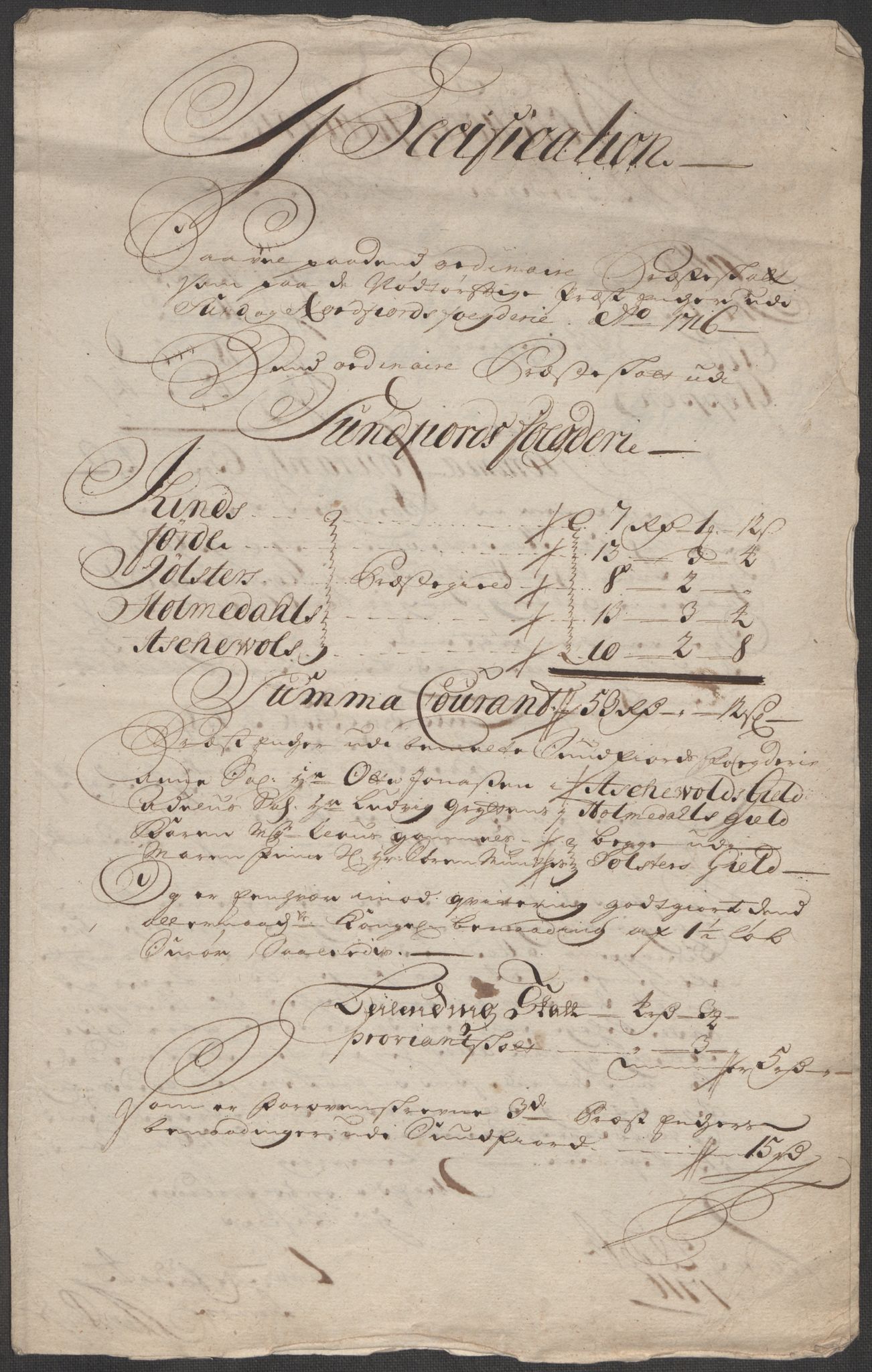 Rentekammeret inntil 1814, Reviderte regnskaper, Fogderegnskap, RA/EA-4092/R53/L3440: Fogderegnskap Sunn- og Nordfjord, 1716, p. 38