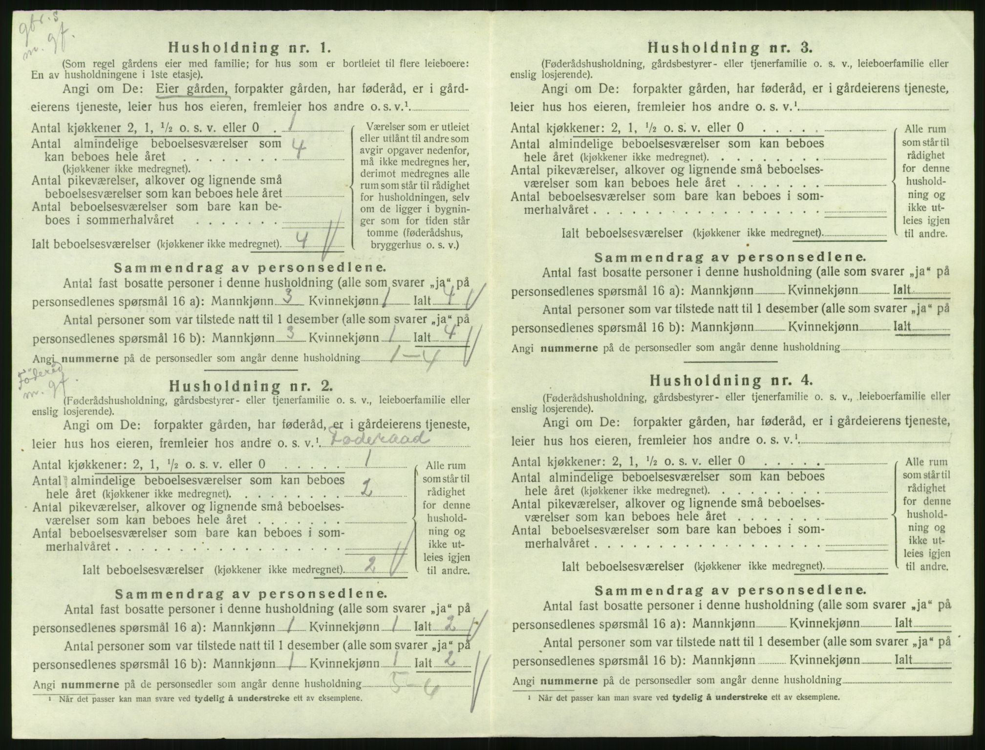 SAT, 1920 census for Syvde, 1920, p. 177