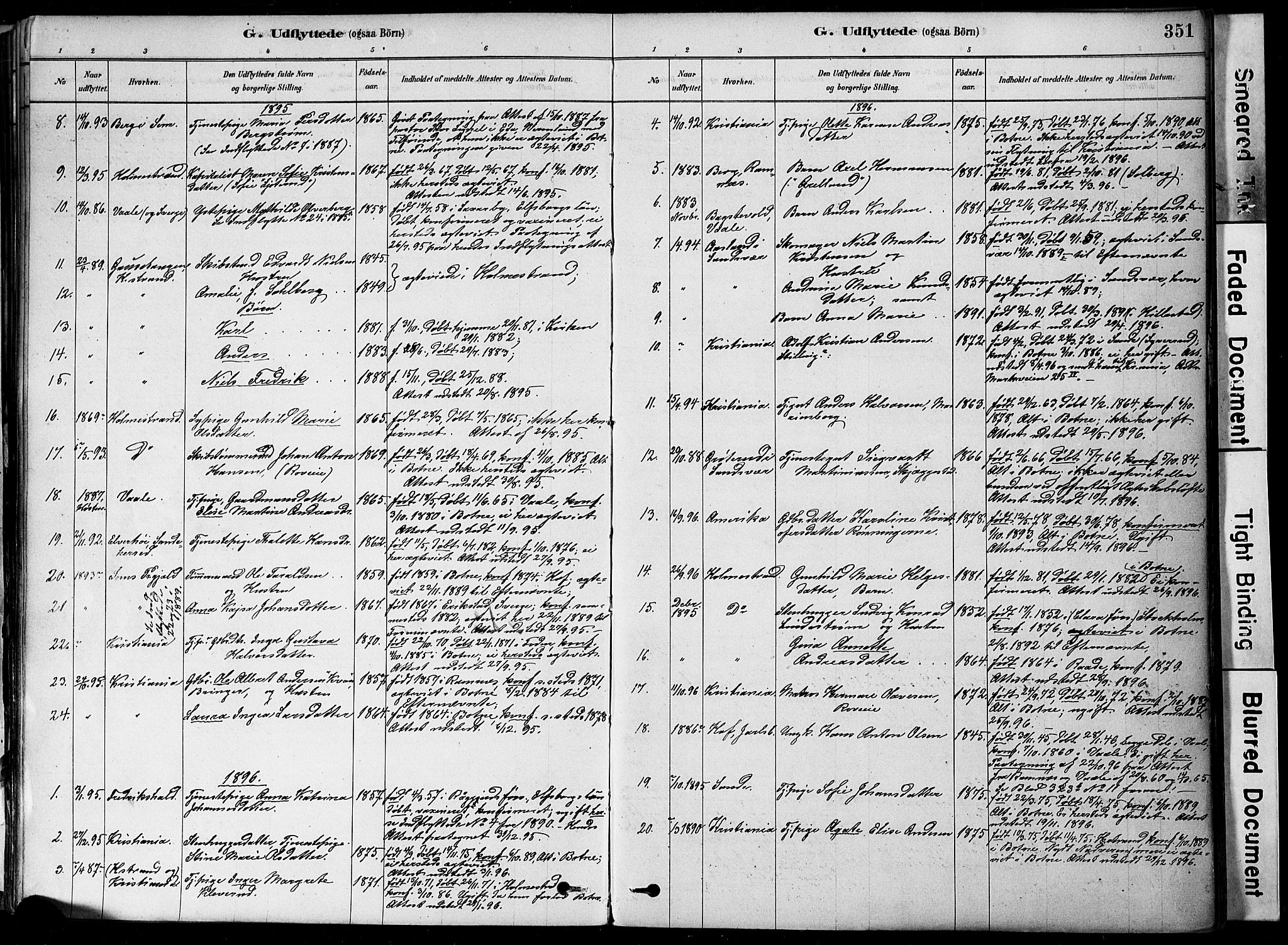 Botne kirkebøker, SAKO/A-340/F/Fa/L0007: Parish register (official) no. I 7, 1878-1910, p. 351