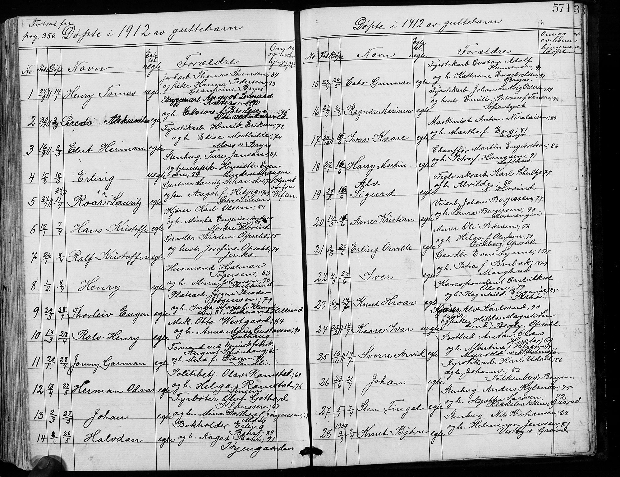 Østre Aker prestekontor Kirkebøker, SAO/A-10840/G/Ga/L0003: Parish register (copy) no. I 3, 1868-1913, p. 571