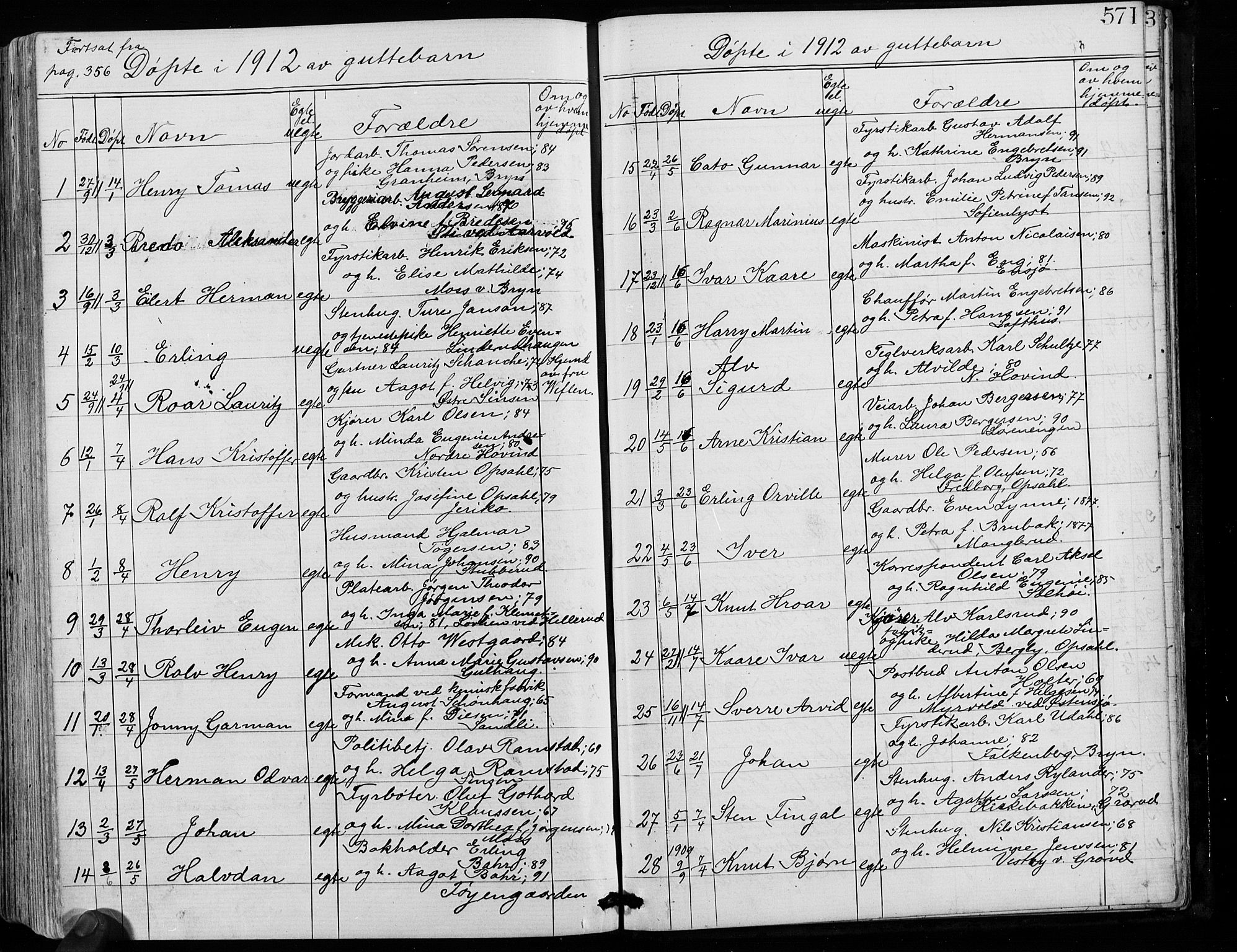 Østre Aker prestekontor Kirkebøker, AV/SAO-A-10840/G/Ga/L0003: Parish register (copy) no. I 3, 1868-1913, p. 571