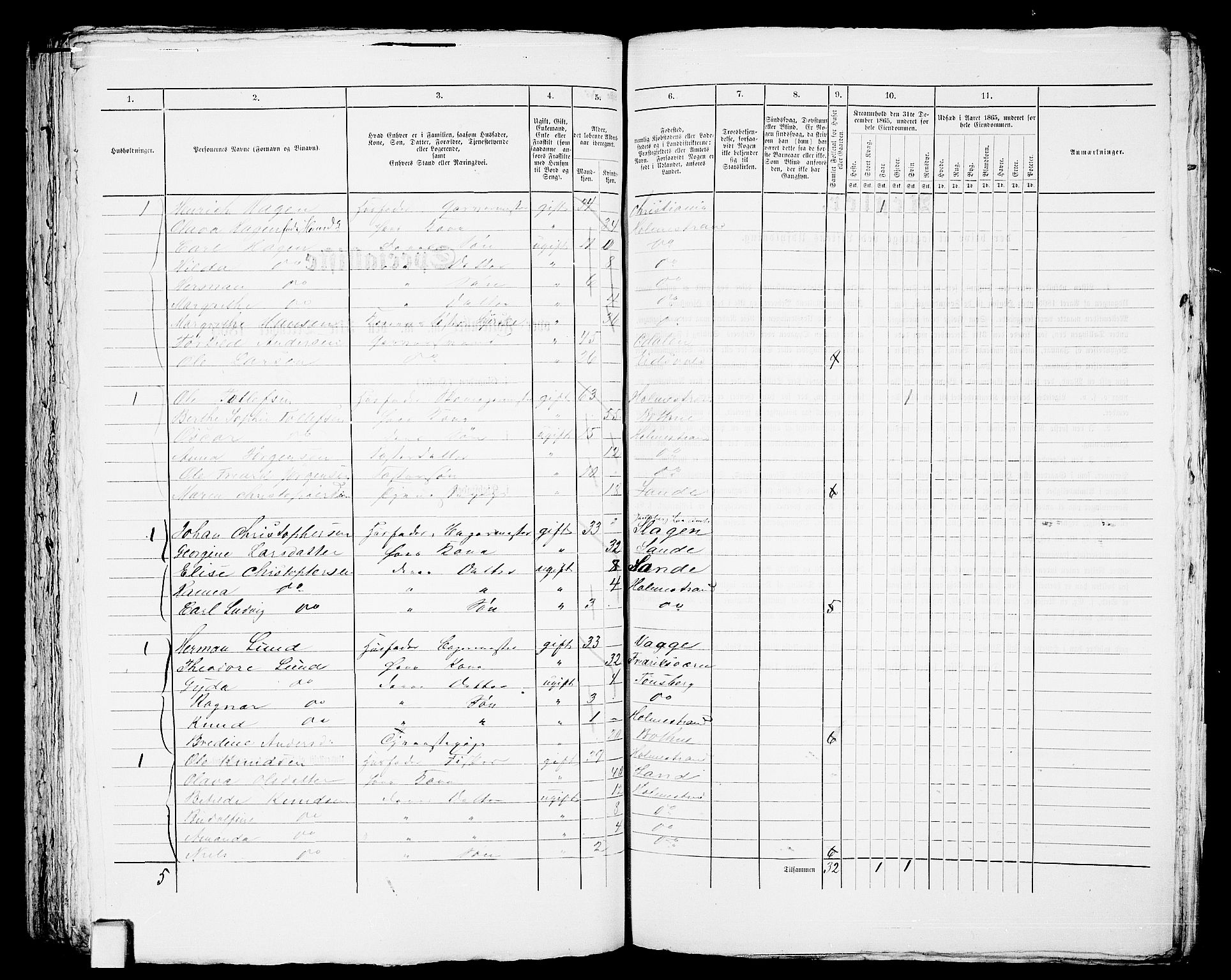 RA, 1865 census for Botne/Holmestrand, 1865, p. 244