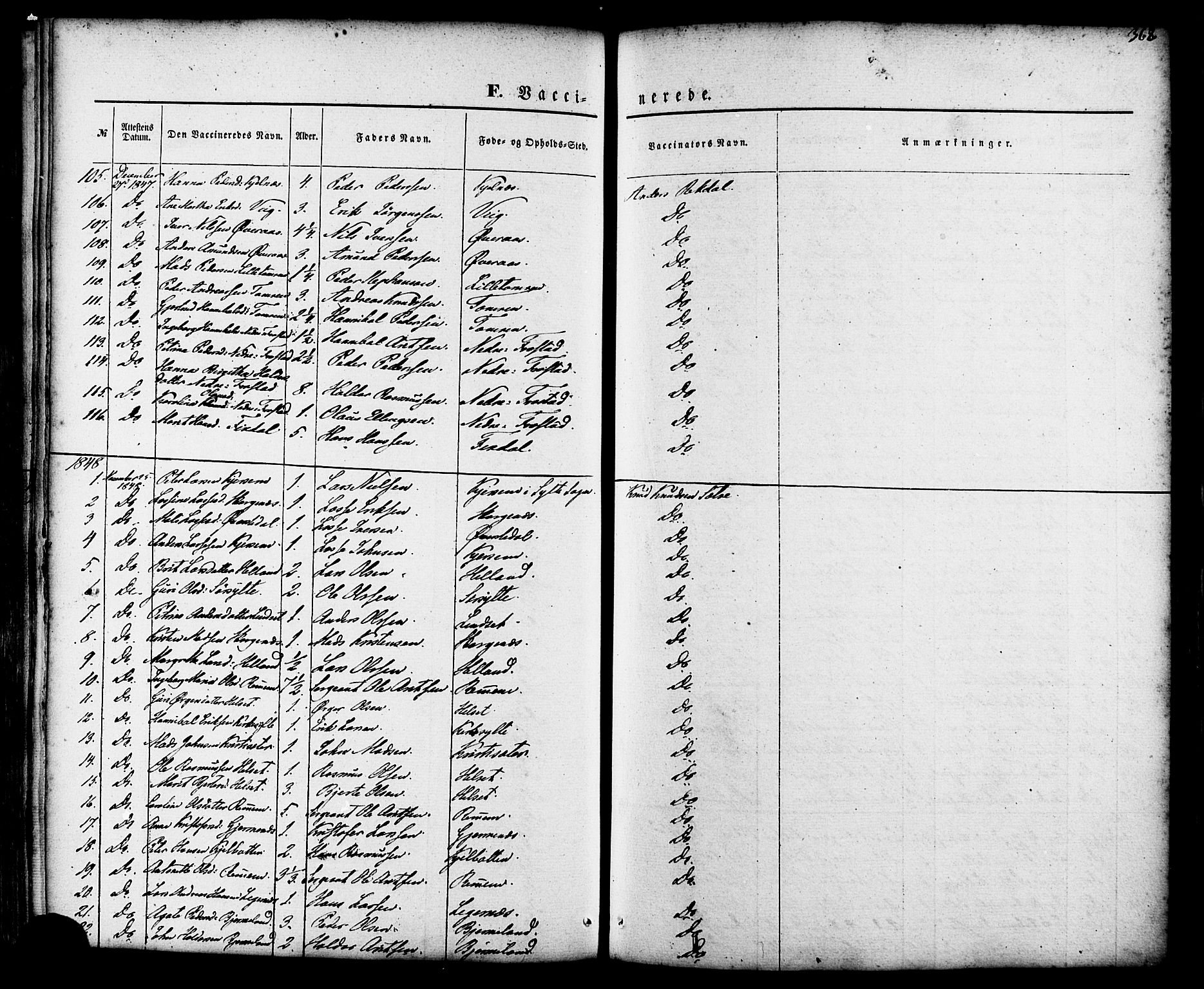 Ministerialprotokoller, klokkerbøker og fødselsregistre - Møre og Romsdal, SAT/A-1454/539/L0529: Parish register (official) no. 539A02, 1848-1872, p. 368