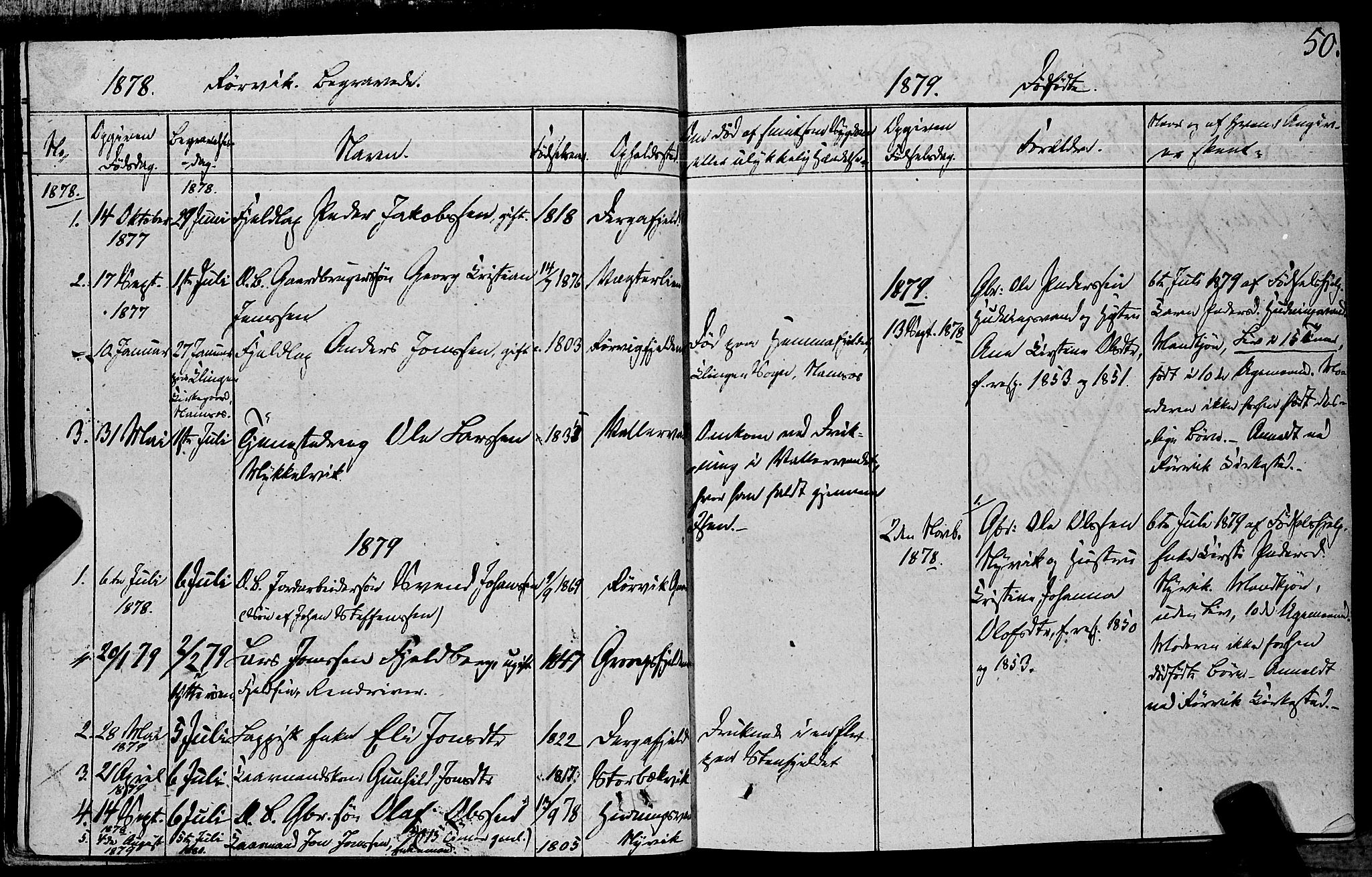 Ministerialprotokoller, klokkerbøker og fødselsregistre - Nord-Trøndelag, SAT/A-1458/762/L0538: Parish register (official) no. 762A02 /1, 1833-1879, p. 50