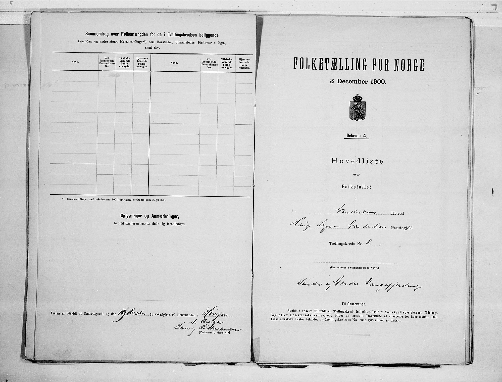 RA, 1900 census for Norderhov, 1900, p. 26