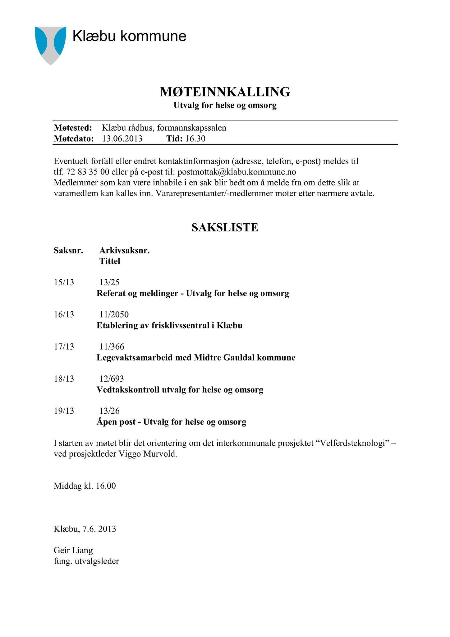 Klæbu Kommune, TRKO/KK/05-UOm/L004: Utvalg for omsorg - Møtedokumenter, 2013, p. 150