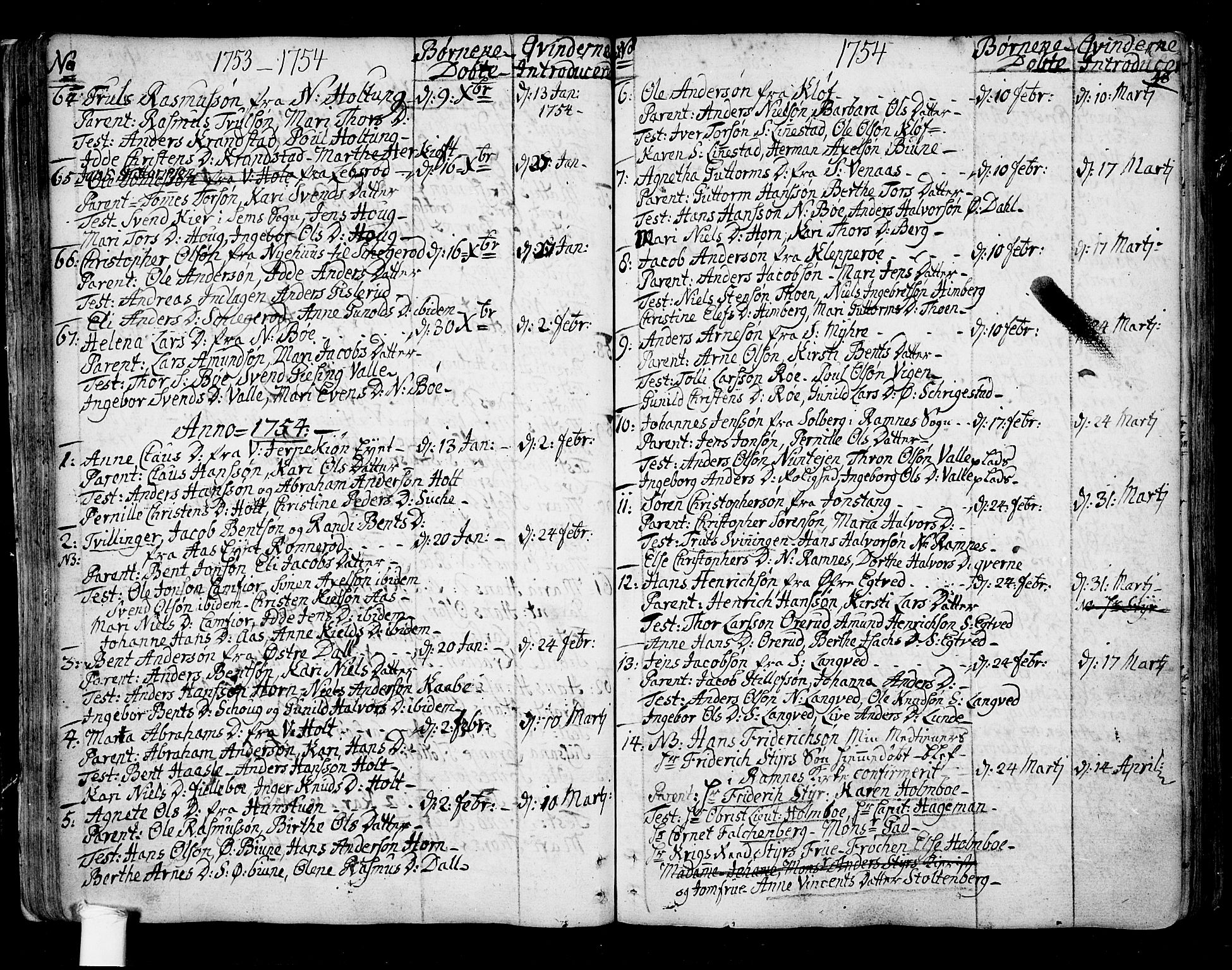 Ramnes kirkebøker, SAKO/A-314/F/Fa/L0001: Parish register (official) no. I 1, 1732-1774, p. 48