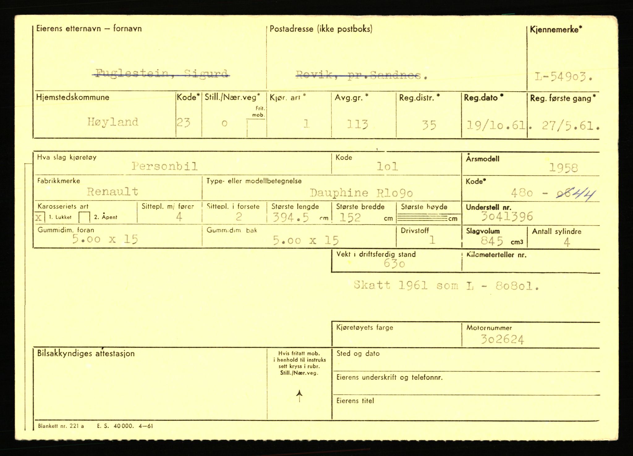 Stavanger trafikkstasjon, AV/SAST-A-101942/0/F/L0054: L-54200 - L-55699, 1930-1971, p. 1445