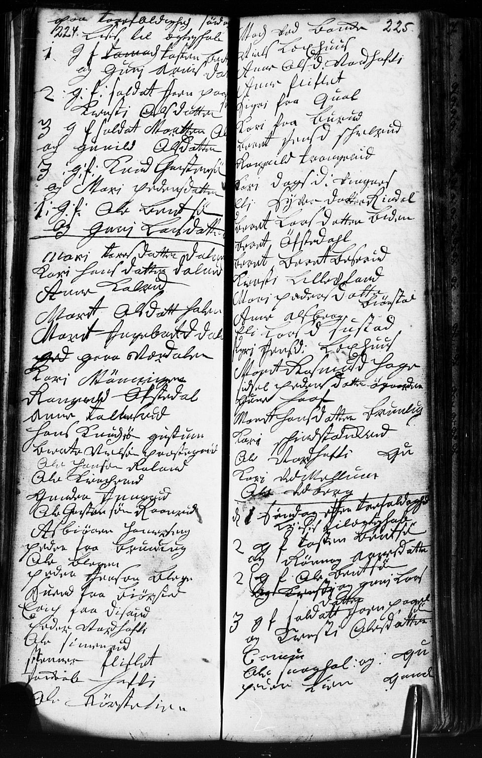 Fåberg prestekontor, SAH/PREST-086/H/Ha/Hab/L0002: Parish register (copy) no. 2, 1741-1756, p. 224-225
