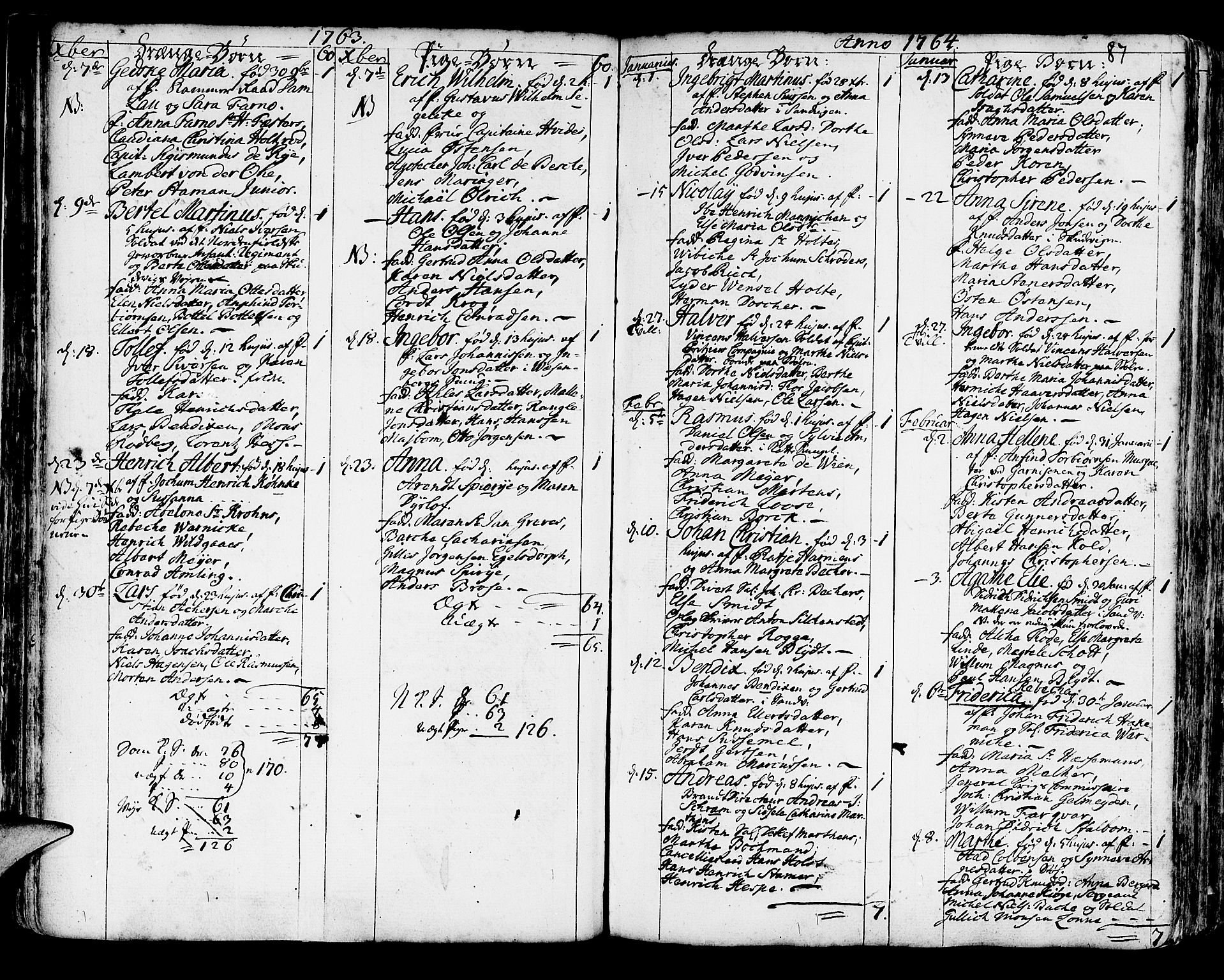 Korskirken sokneprestembete, SAB/A-76101/H/Haa/L0005: Parish register (official) no. A 5, 1751-1789, p. 87