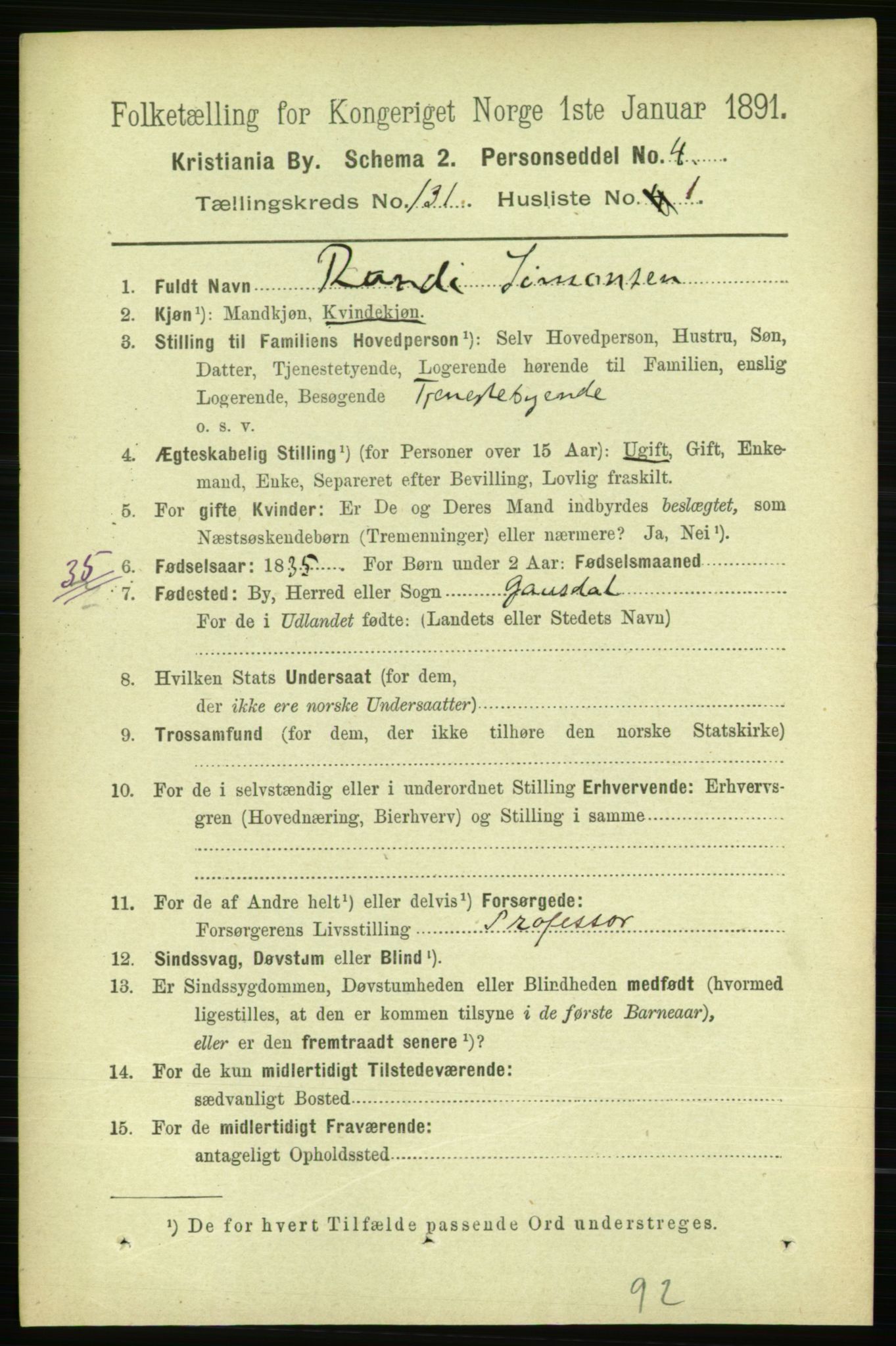 RA, 1891 census for 0301 Kristiania, 1891, p. 70886