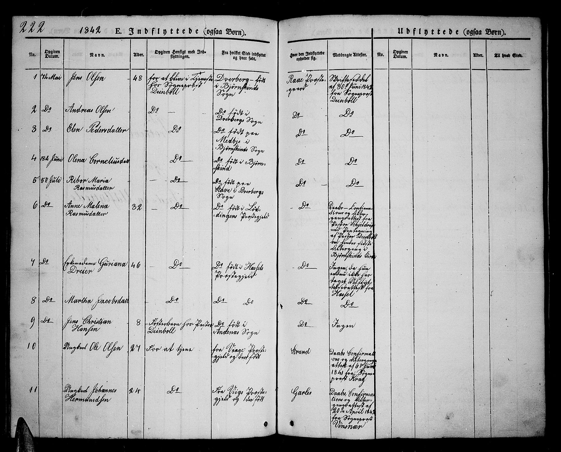 Kvæfjord sokneprestkontor, SATØ/S-1323/G/Ga/Gab/L0002klokker: Parish register (copy) no. 2, 1841-1855, p. 222