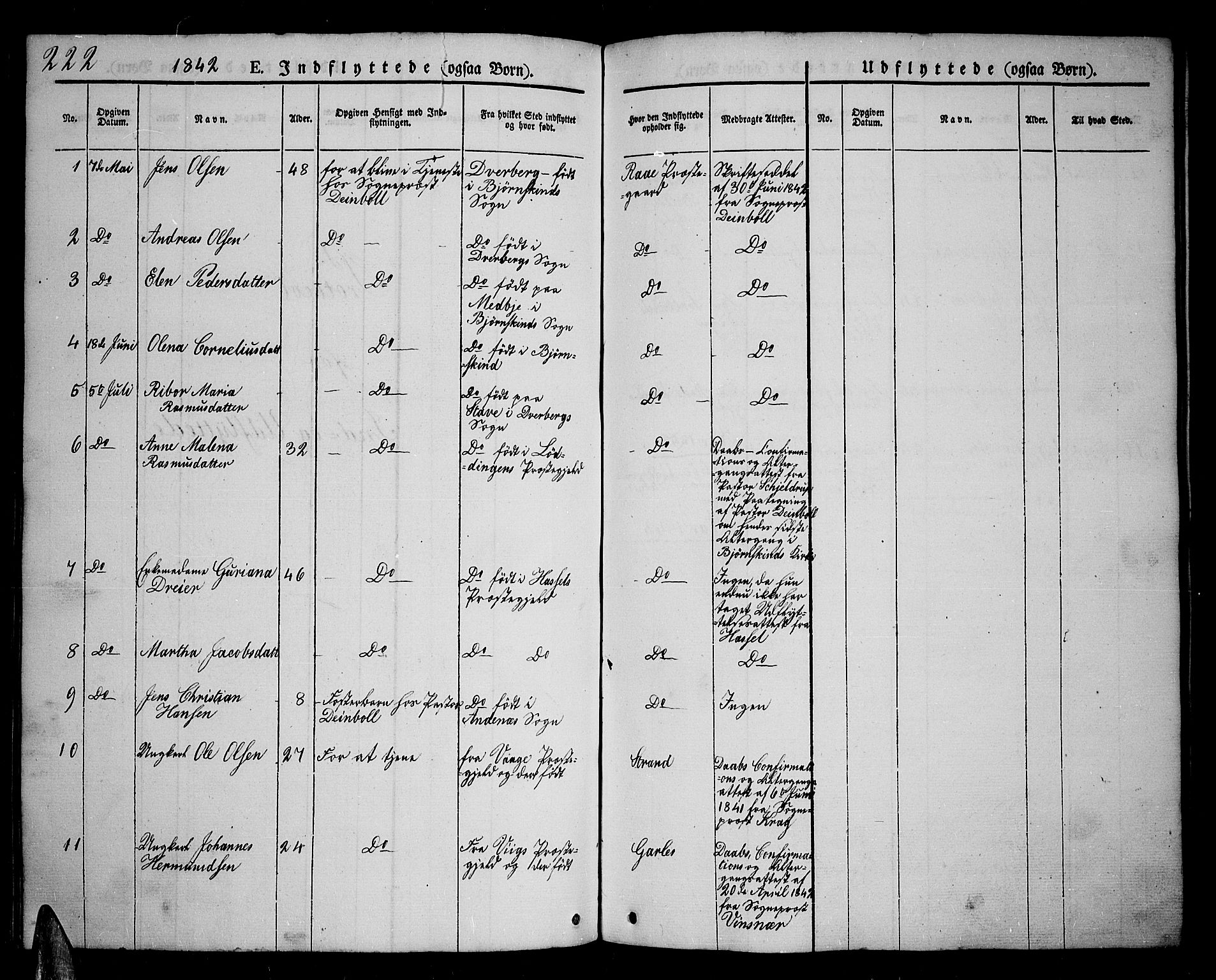 Kvæfjord sokneprestkontor, AV/SATØ-S-1323/G/Ga/Gab/L0002klokker: Parish register (copy) no. 2, 1841-1855, p. 222