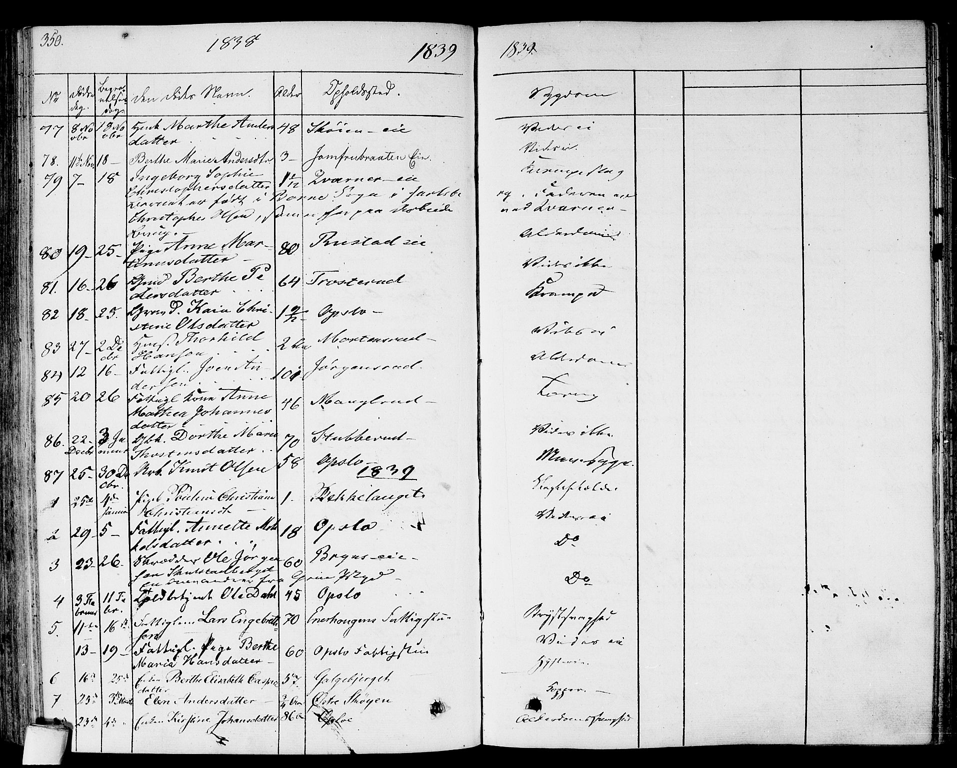 Gamlebyen prestekontor Kirkebøker, SAO/A-10884/F/Fa/L0003: Parish register (official) no. 3, 1829-1849, p. 350