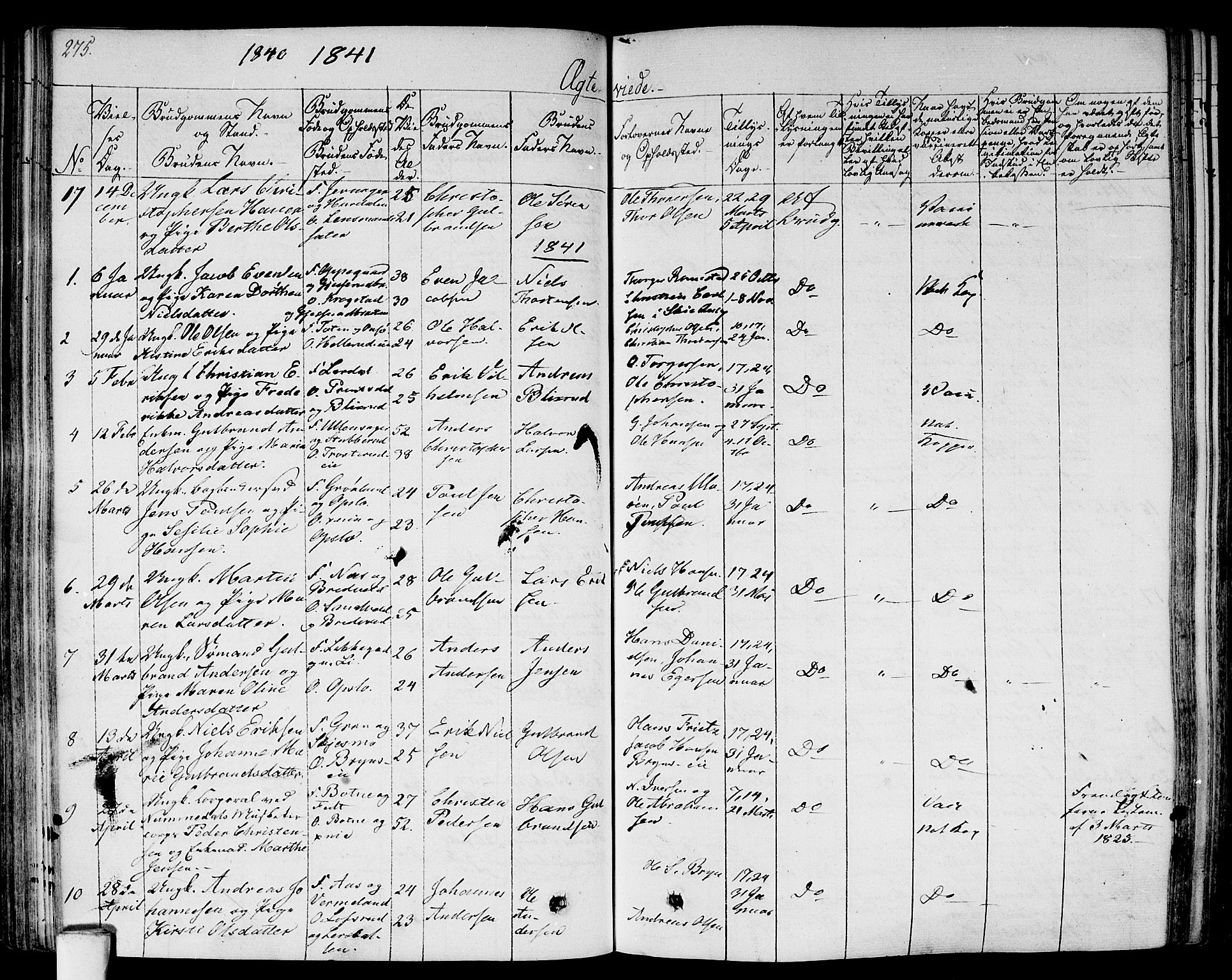 Gamlebyen prestekontor Kirkebøker, SAO/A-10884/F/Fa/L0003: Parish register (official) no. 3, 1829-1849, p. 275