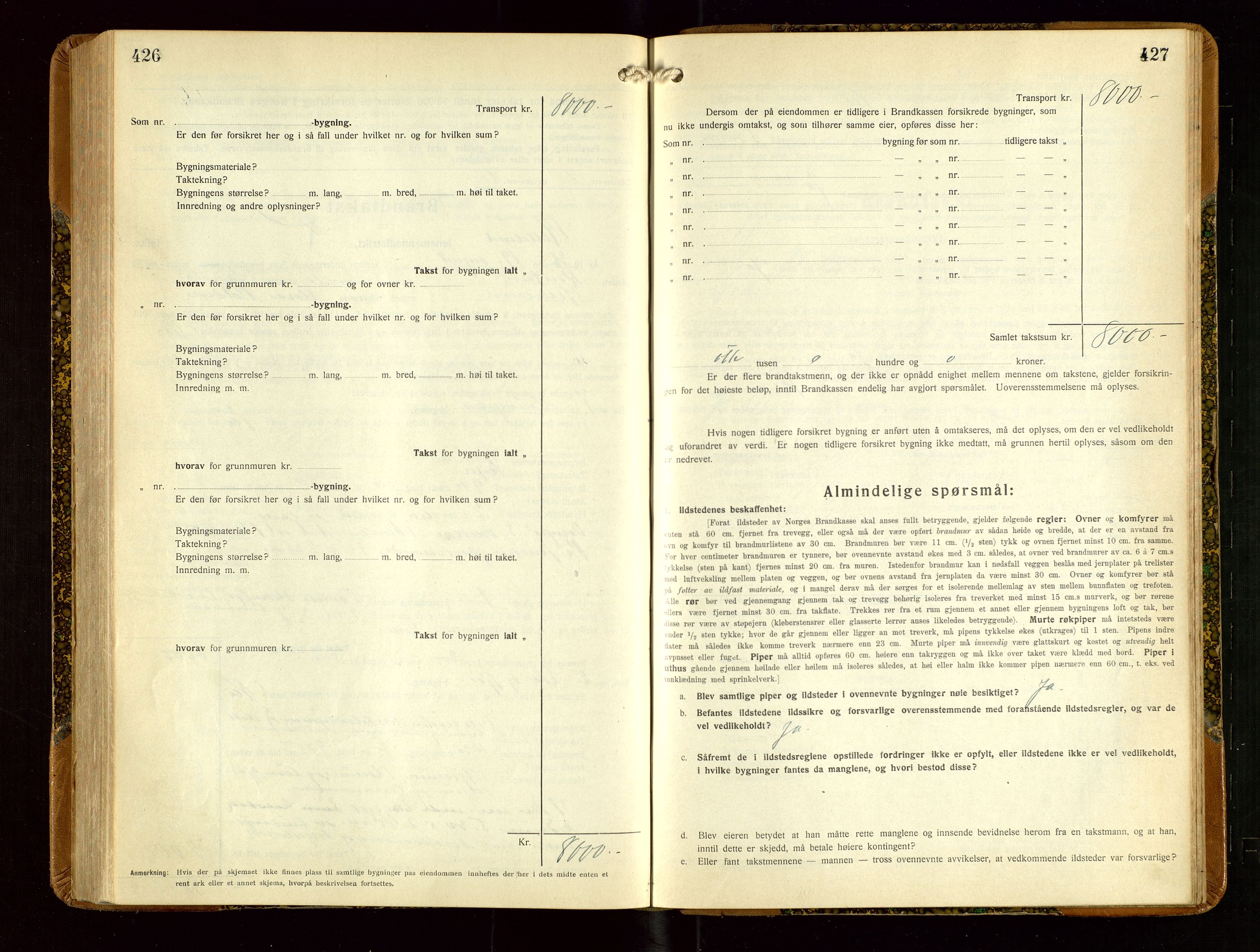 Helleland lensmannskontor, AV/SAST-A-100209/Gob/L0003: "Brandtakstprotokoll", 1930-1939, p. 426-427