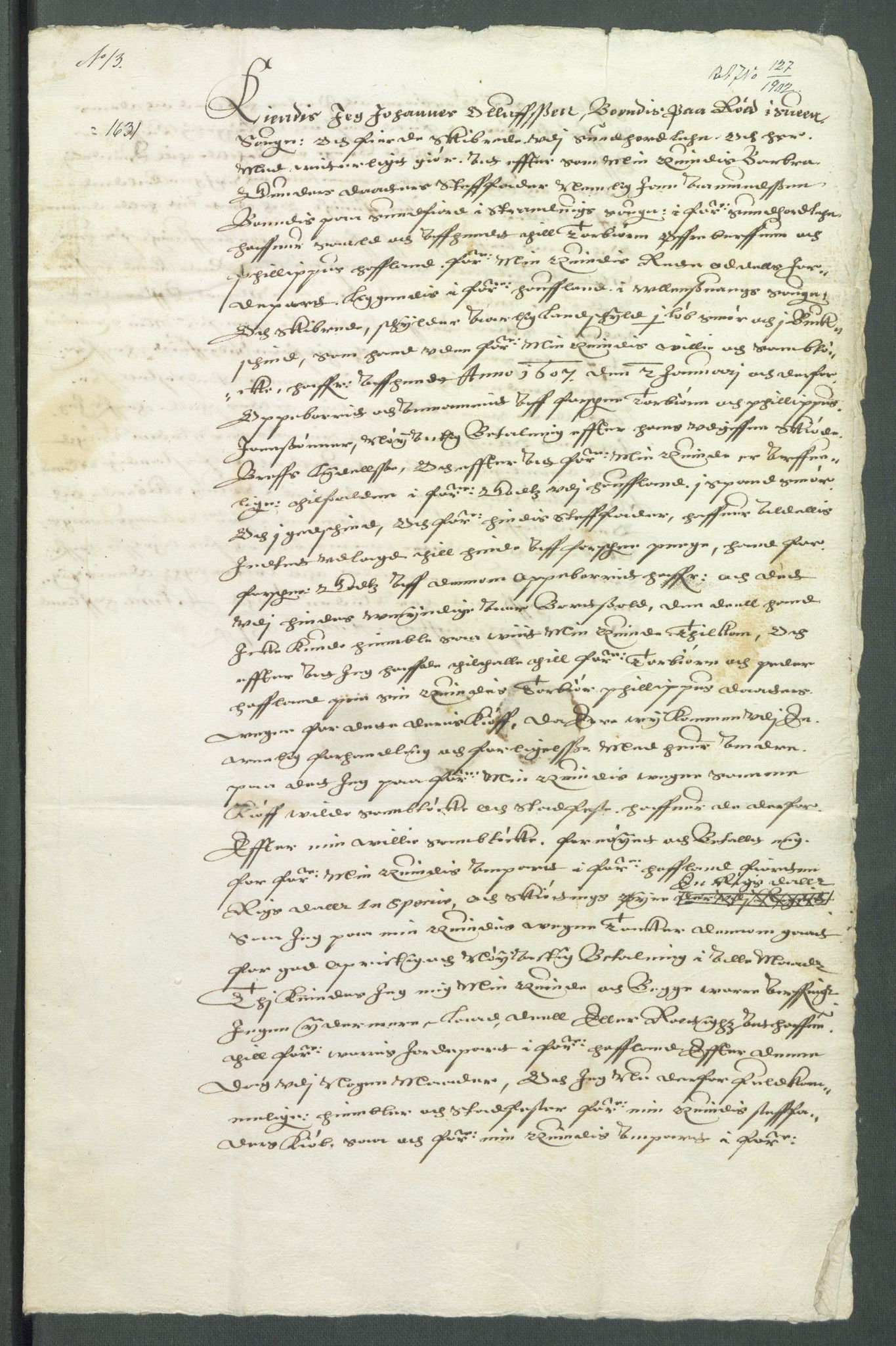 Riksarkivets diplomsamling, RA/EA-5965/F02/L0140: Dokumenter, 1631, p. 82