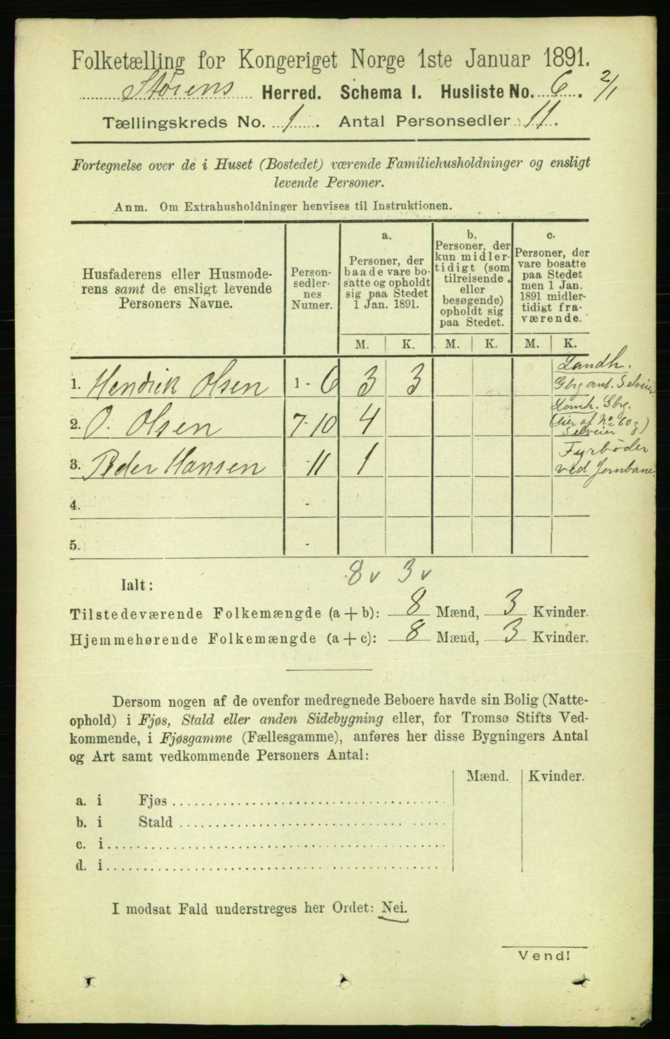 RA, 1891 census for 1648 Støren, 1891, p. 24