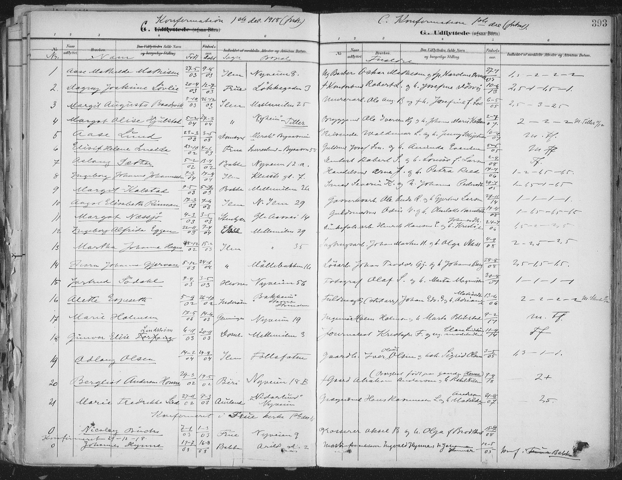 Ministerialprotokoller, klokkerbøker og fødselsregistre - Sør-Trøndelag, SAT/A-1456/603/L0167: Parish register (official) no. 603A06, 1896-1932, p. 393