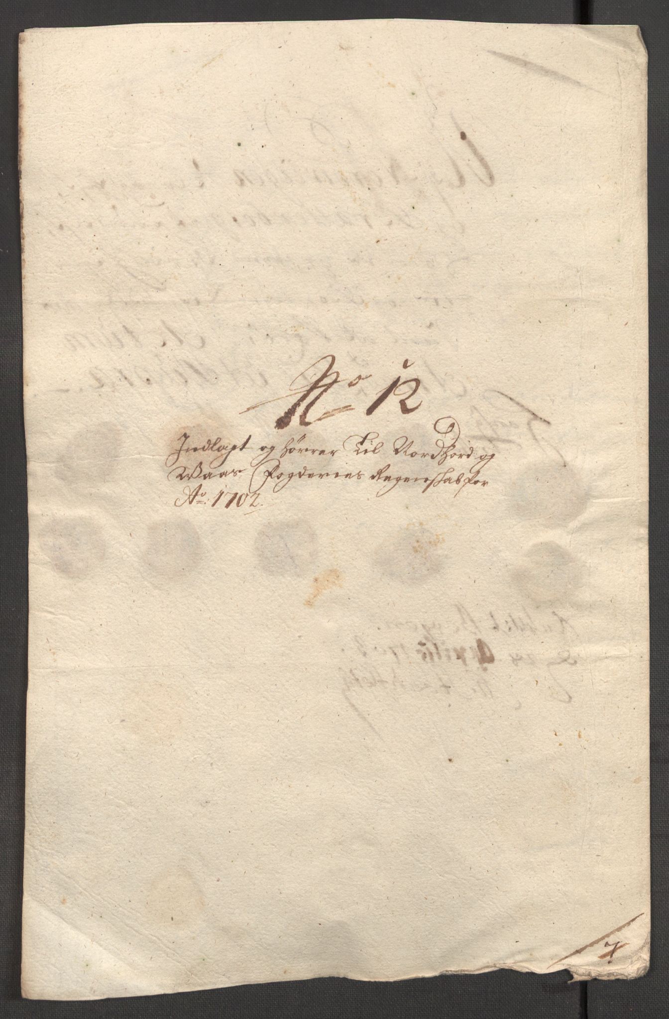 Rentekammeret inntil 1814, Reviderte regnskaper, Fogderegnskap, AV/RA-EA-4092/R51/L3186: Fogderegnskap Nordhordland og Voss, 1702-1703, p. 144